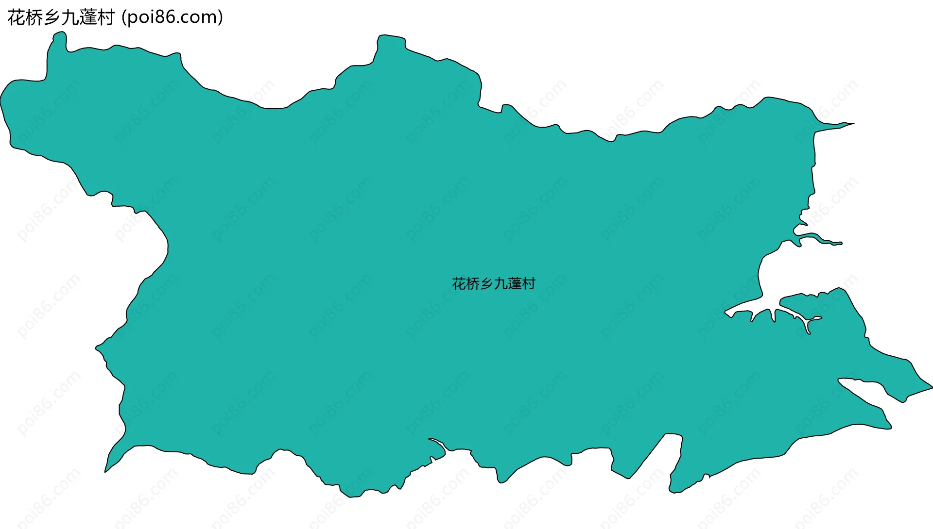 花桥乡九蓬村边界地图
