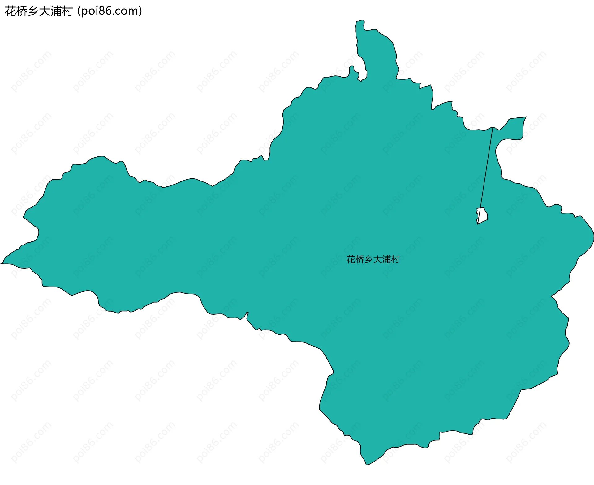 花桥乡大浦村边界地图