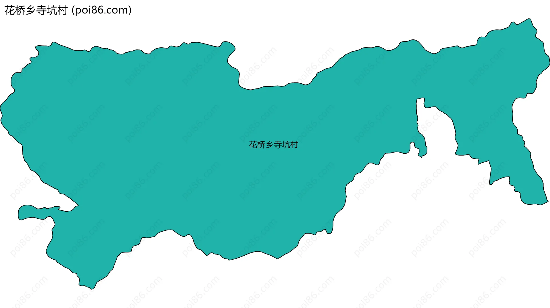 花桥乡寺坑村边界地图