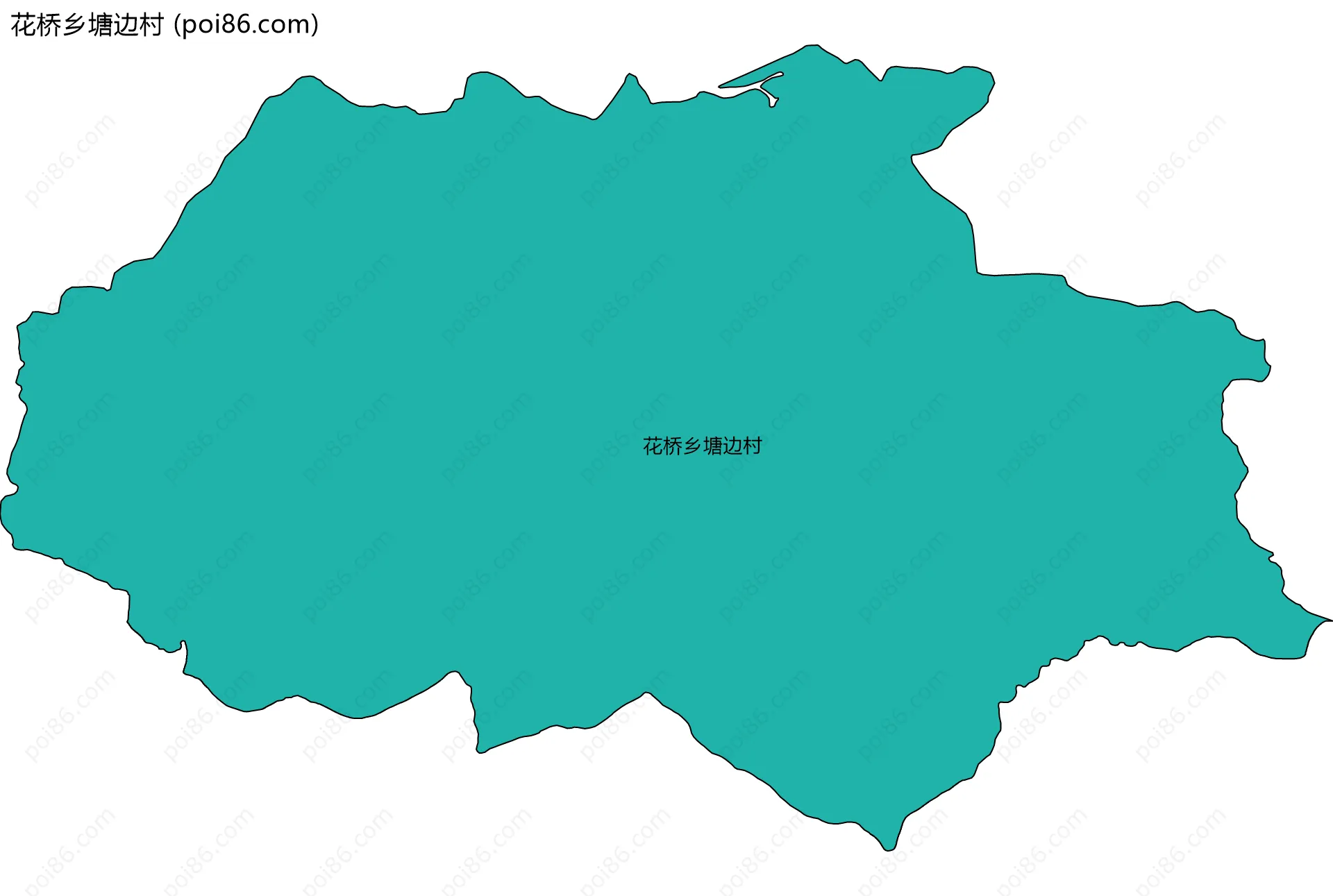 花桥乡塘边村边界地图
