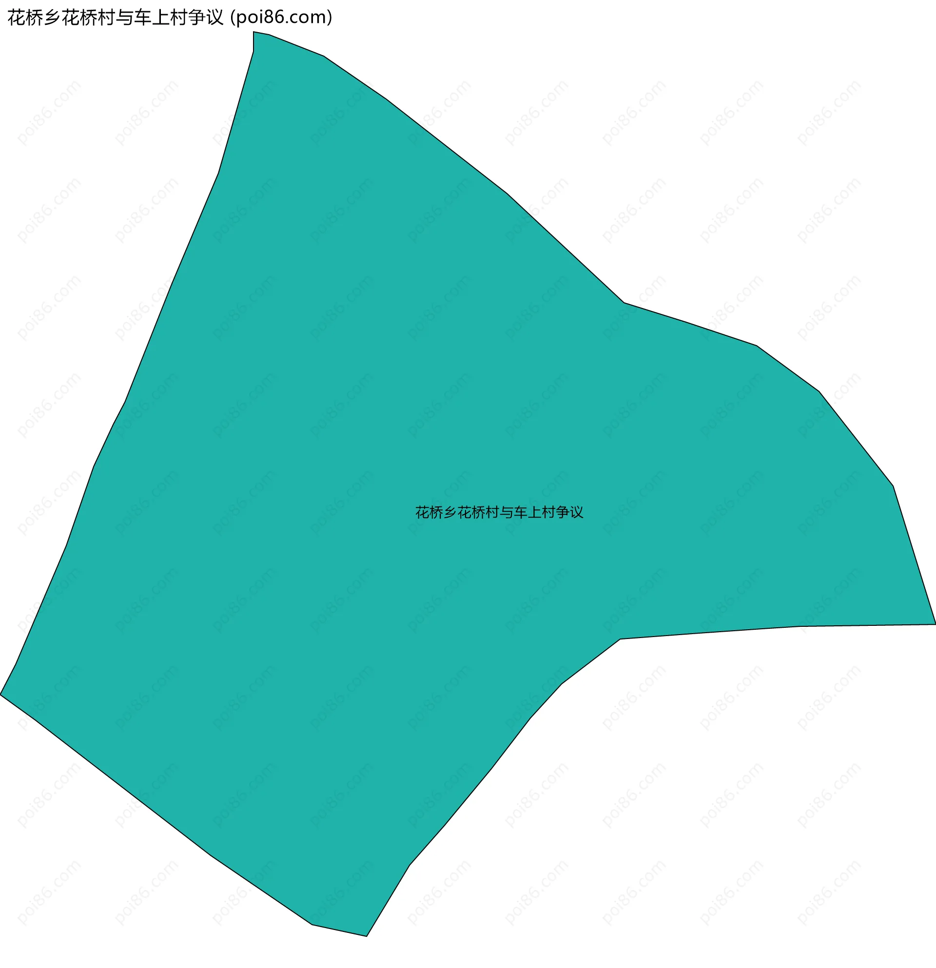 花桥乡花桥村与车上村争议边界地图