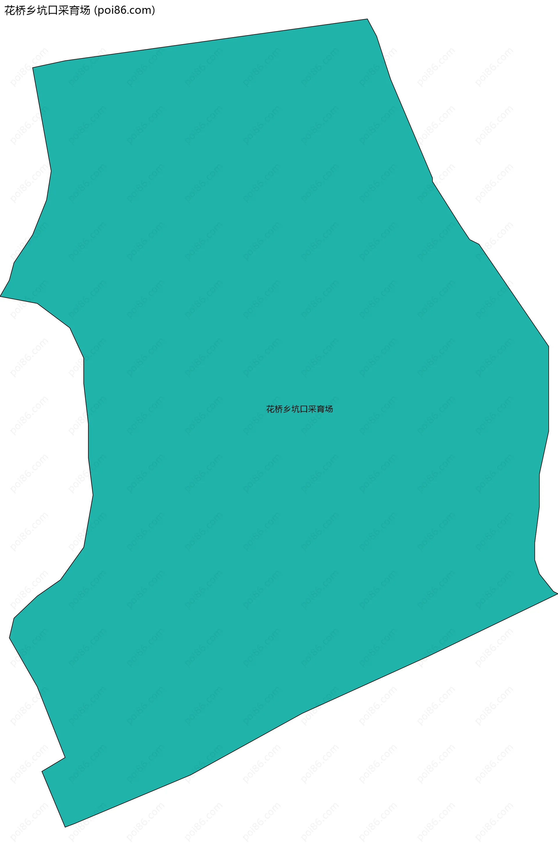 花桥乡坑口采育场边界地图