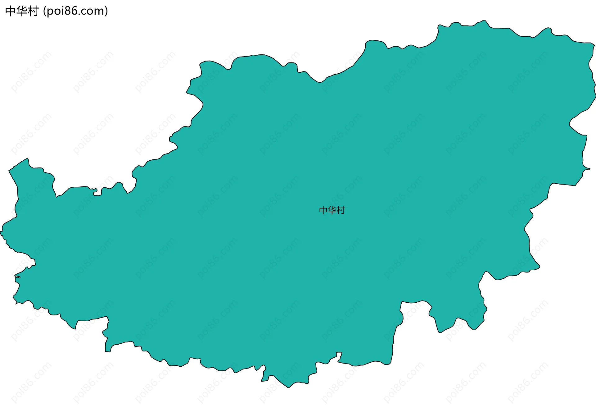 中华村边界地图