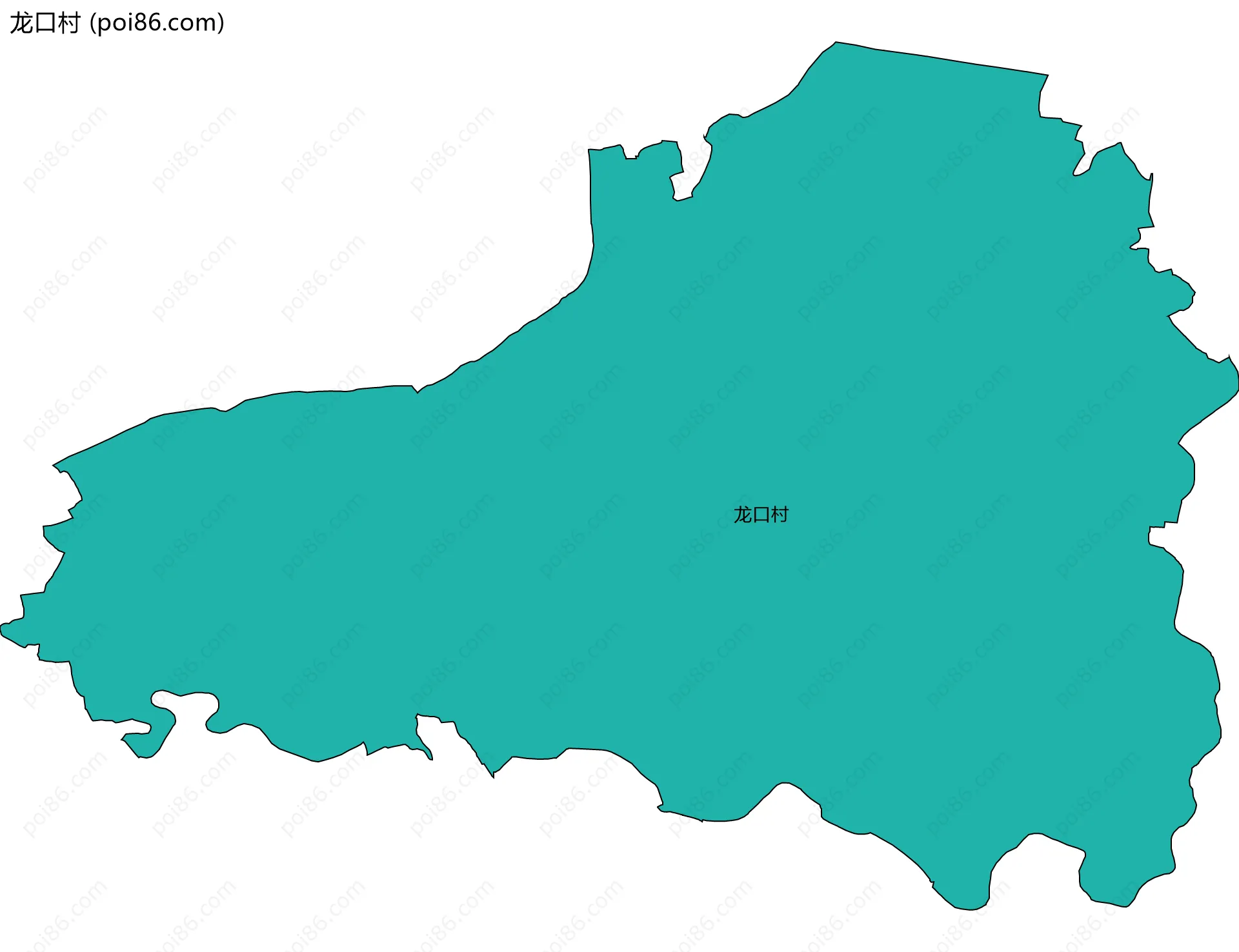 龙口村边界地图
