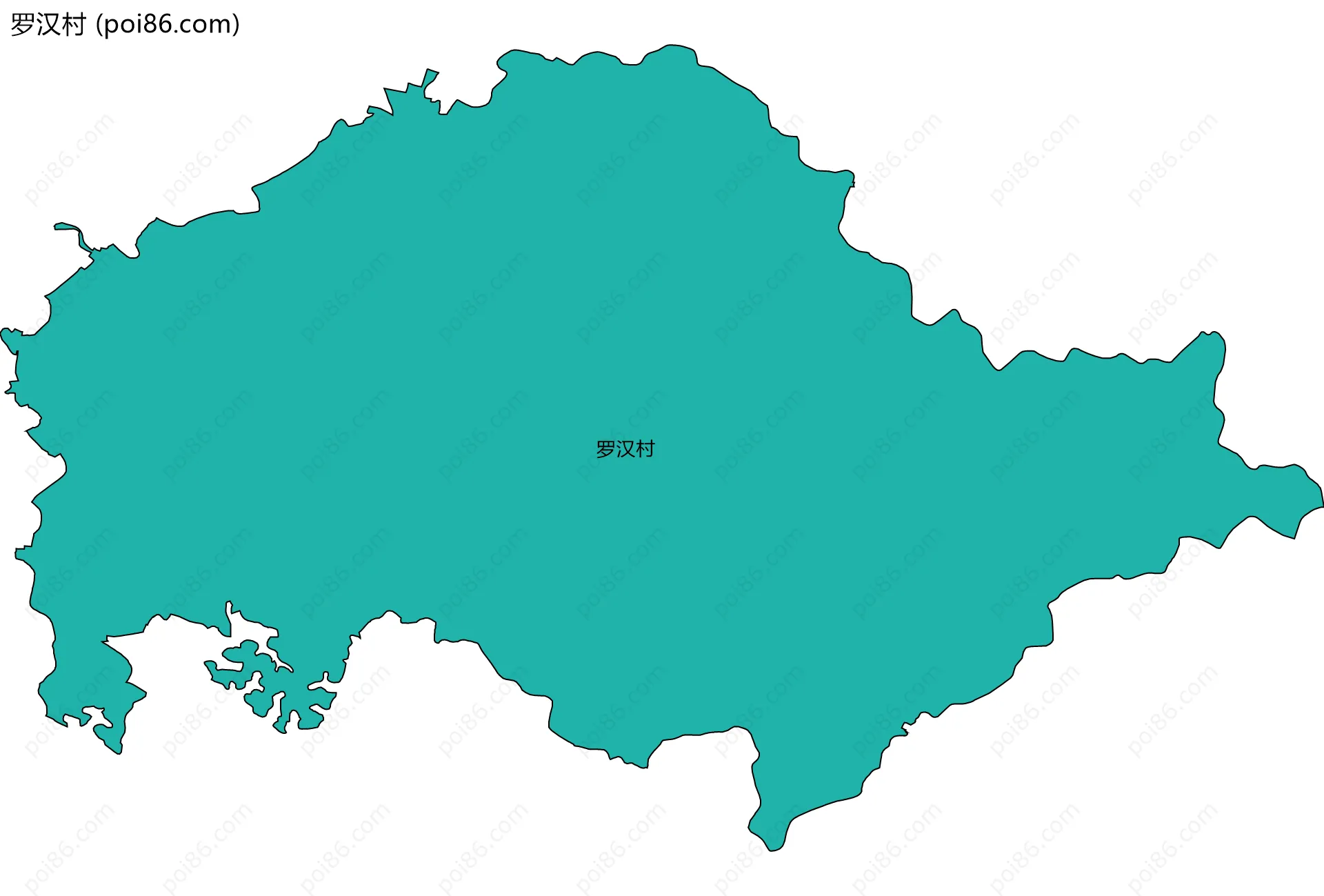 罗汉村边界地图