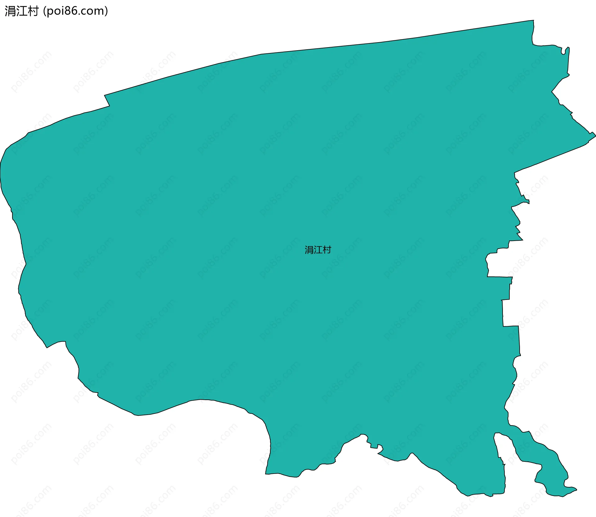 涓江村边界地图