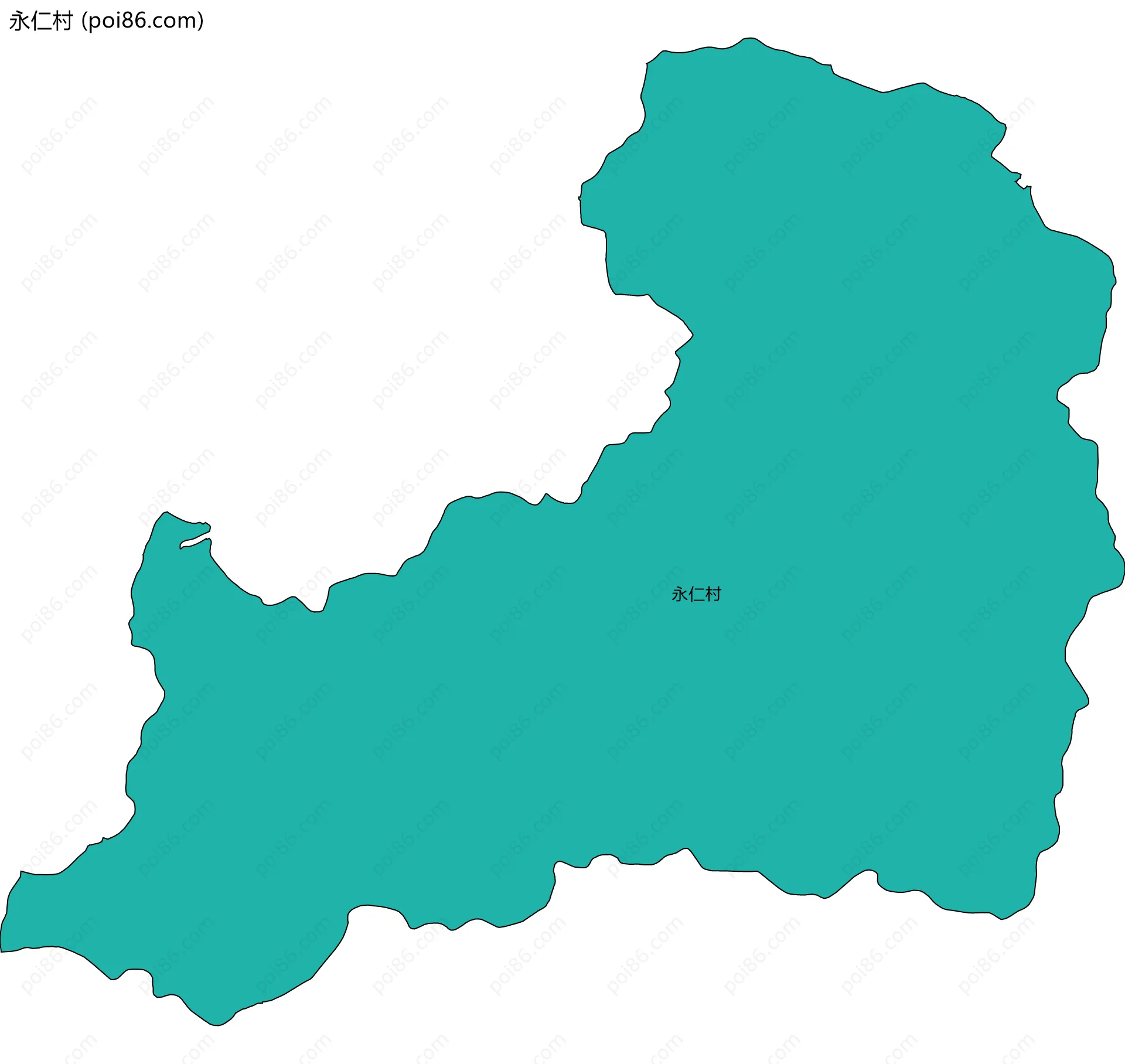 永仁村边界地图