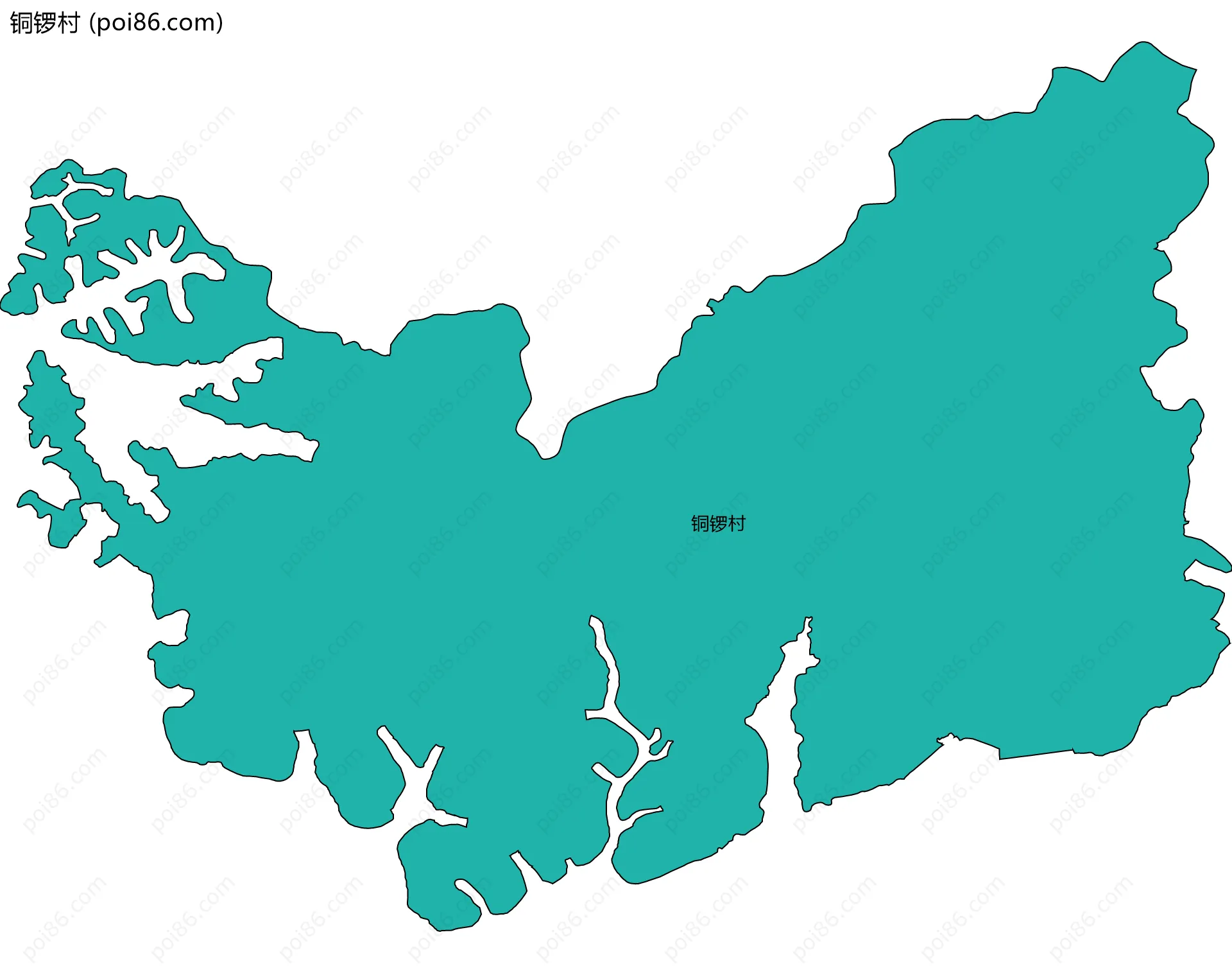 铜锣村边界地图
