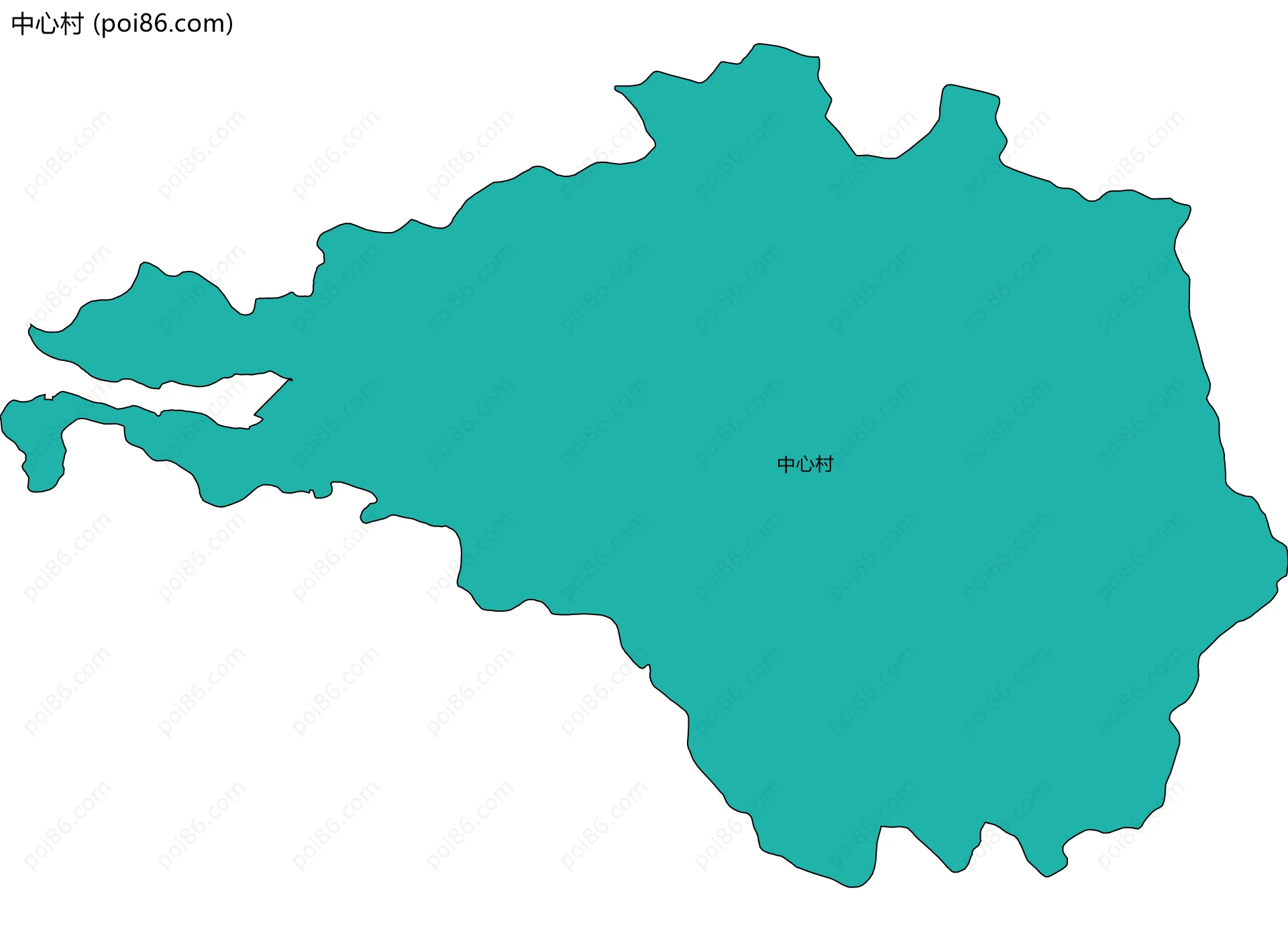 中心村边界地图