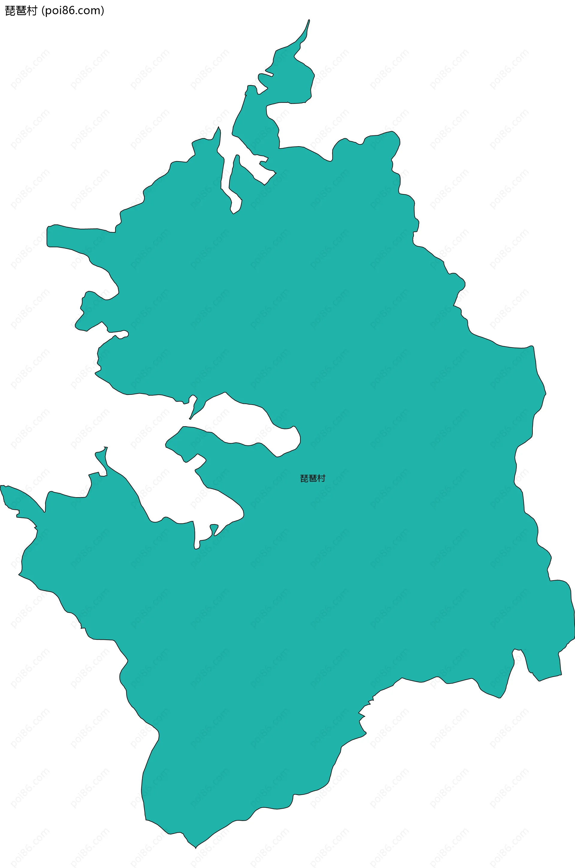 琵琶村边界地图