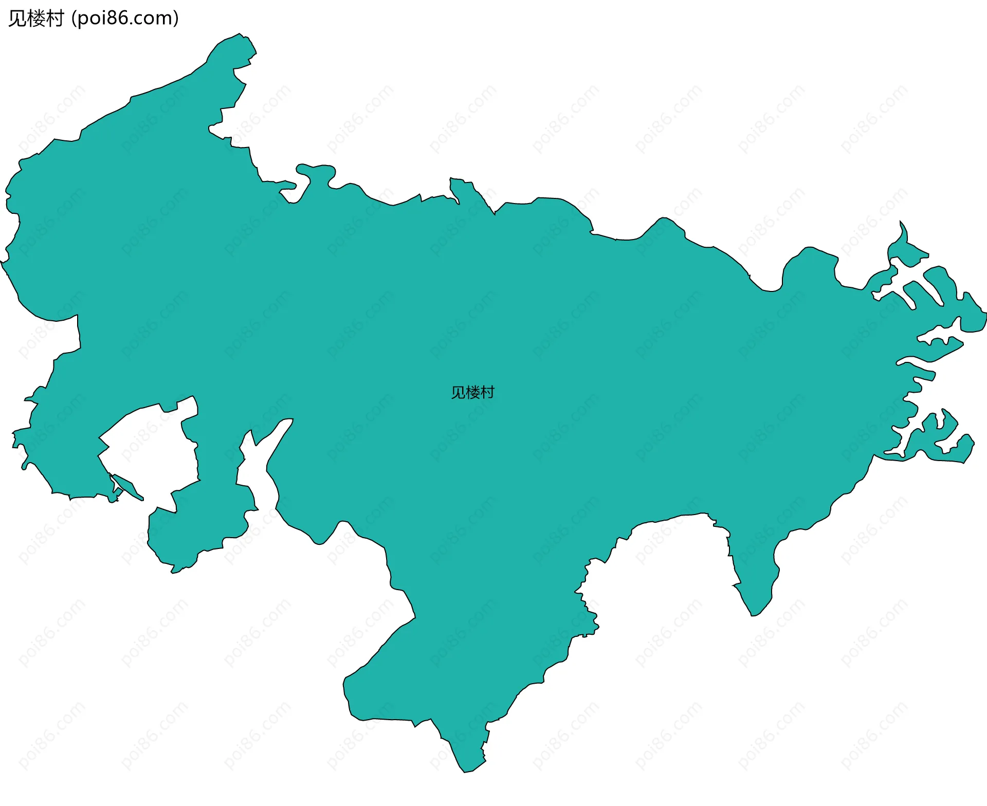 见楼村边界地图