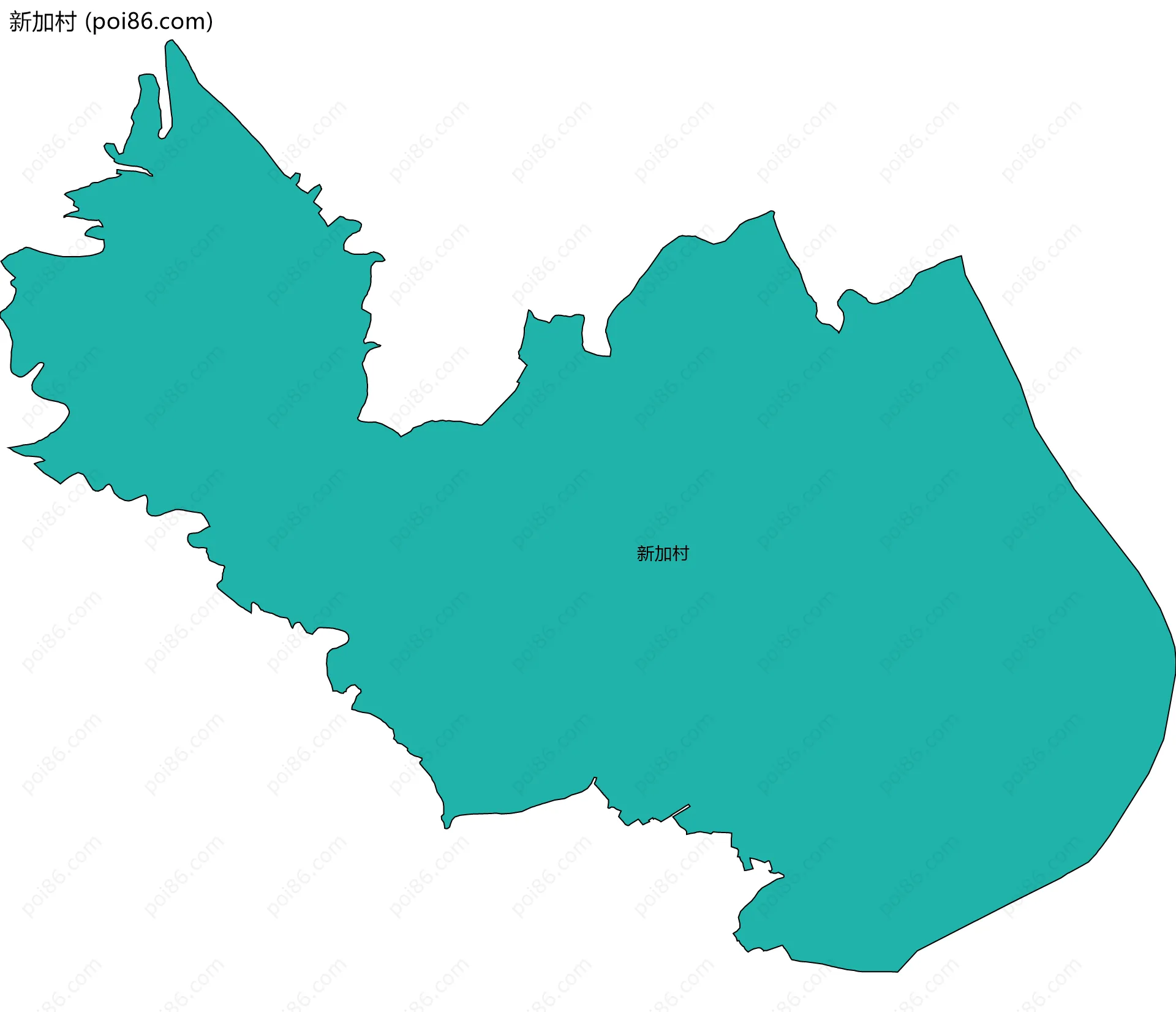 新加村边界地图