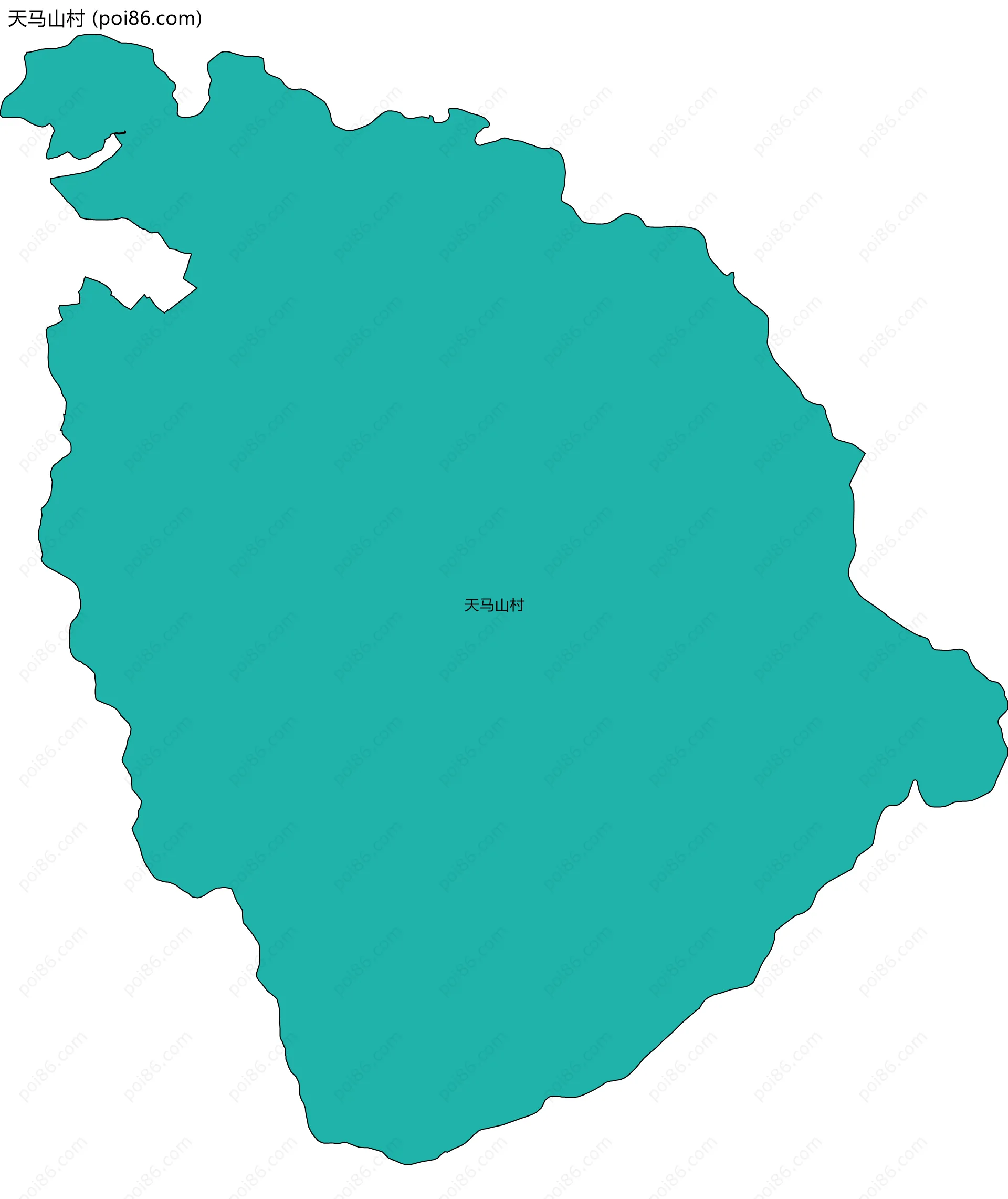 天马山村边界地图