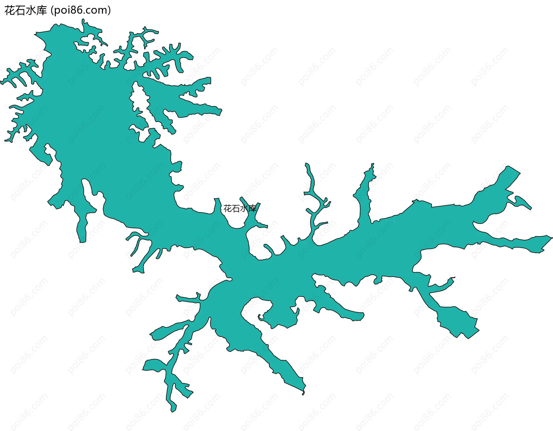 花石水库边界地图
