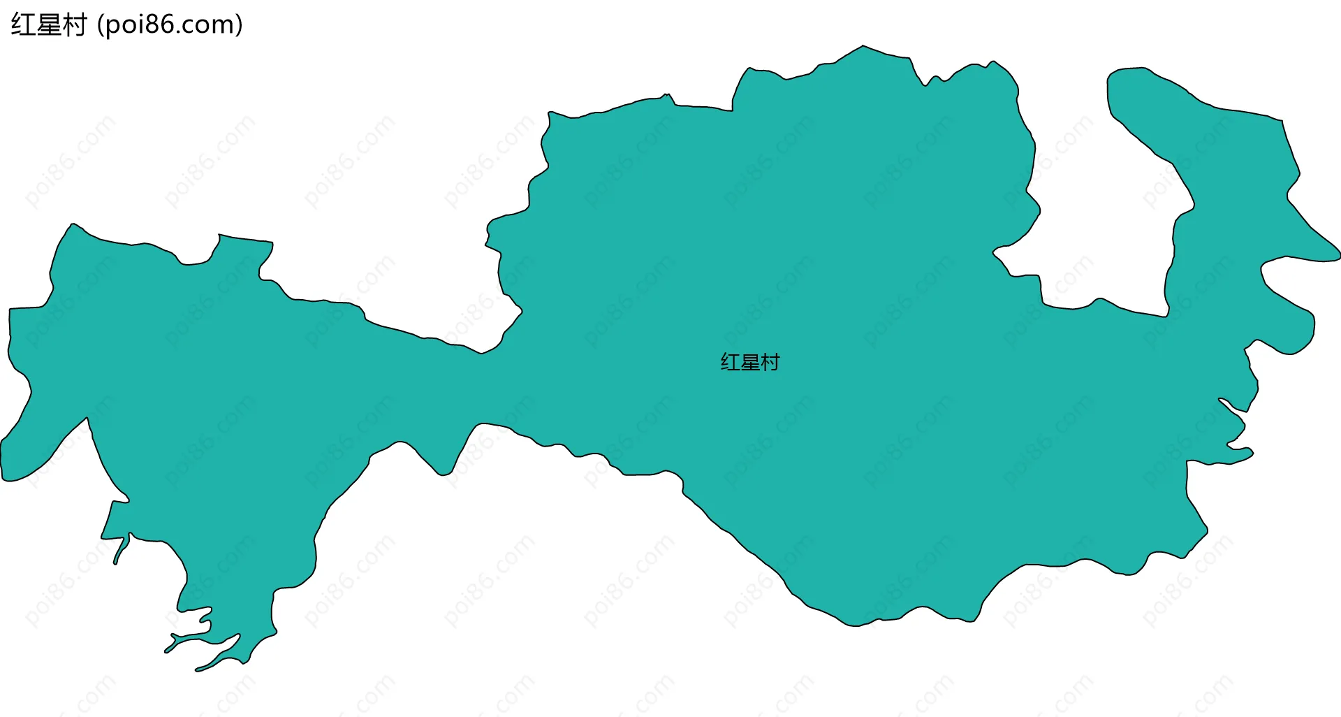 红星村边界地图