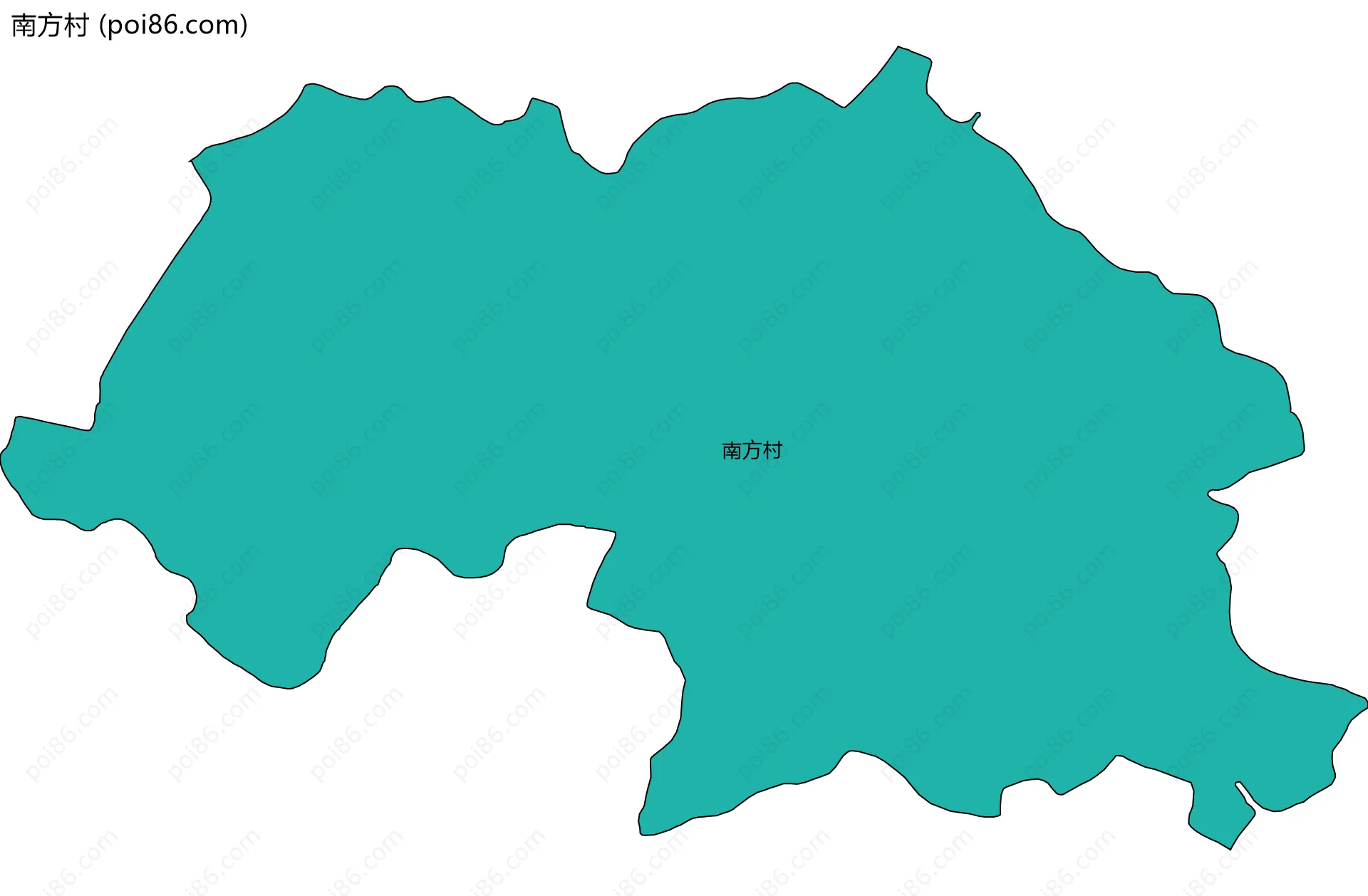 南方村边界地图