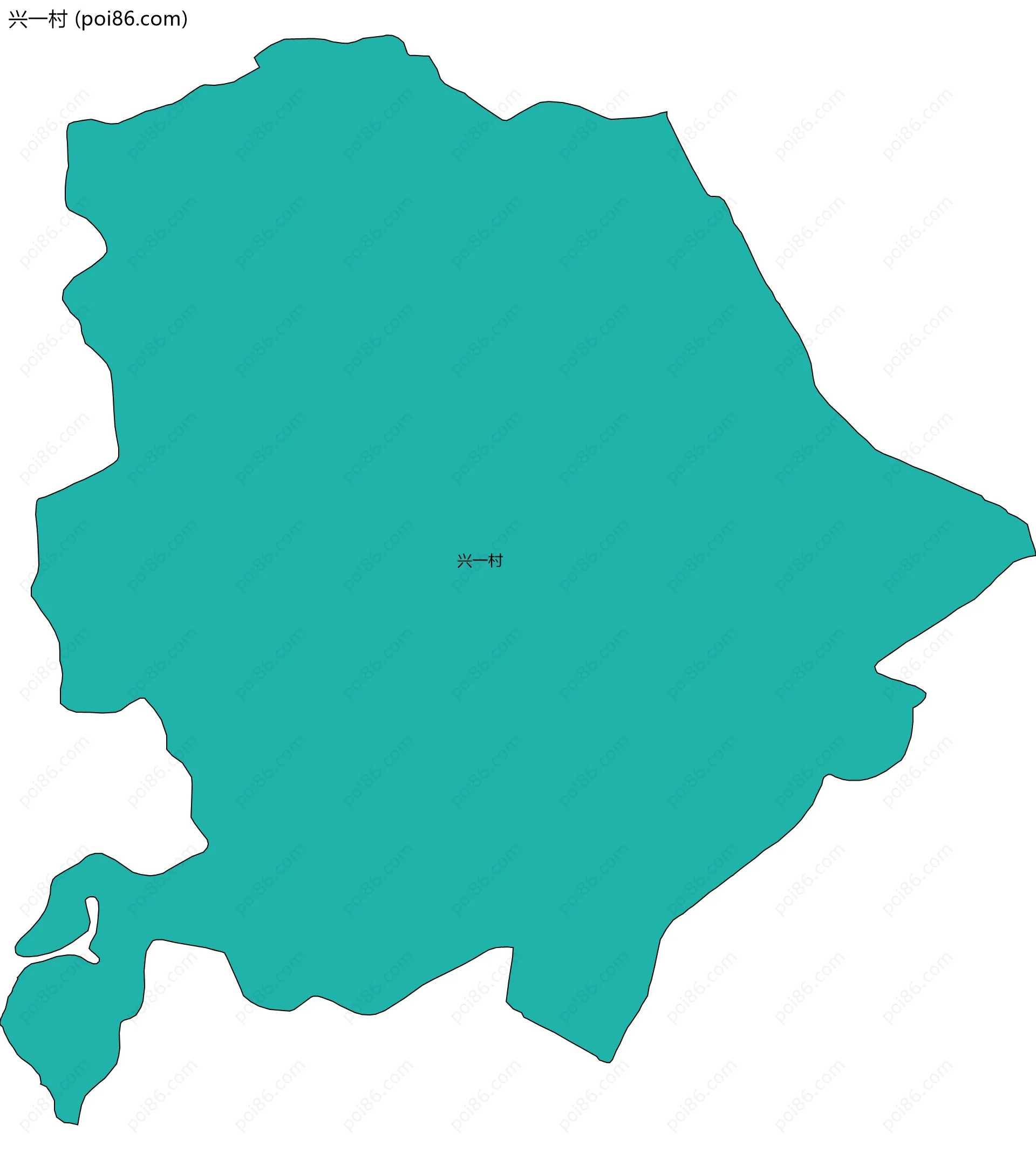 兴一村边界地图