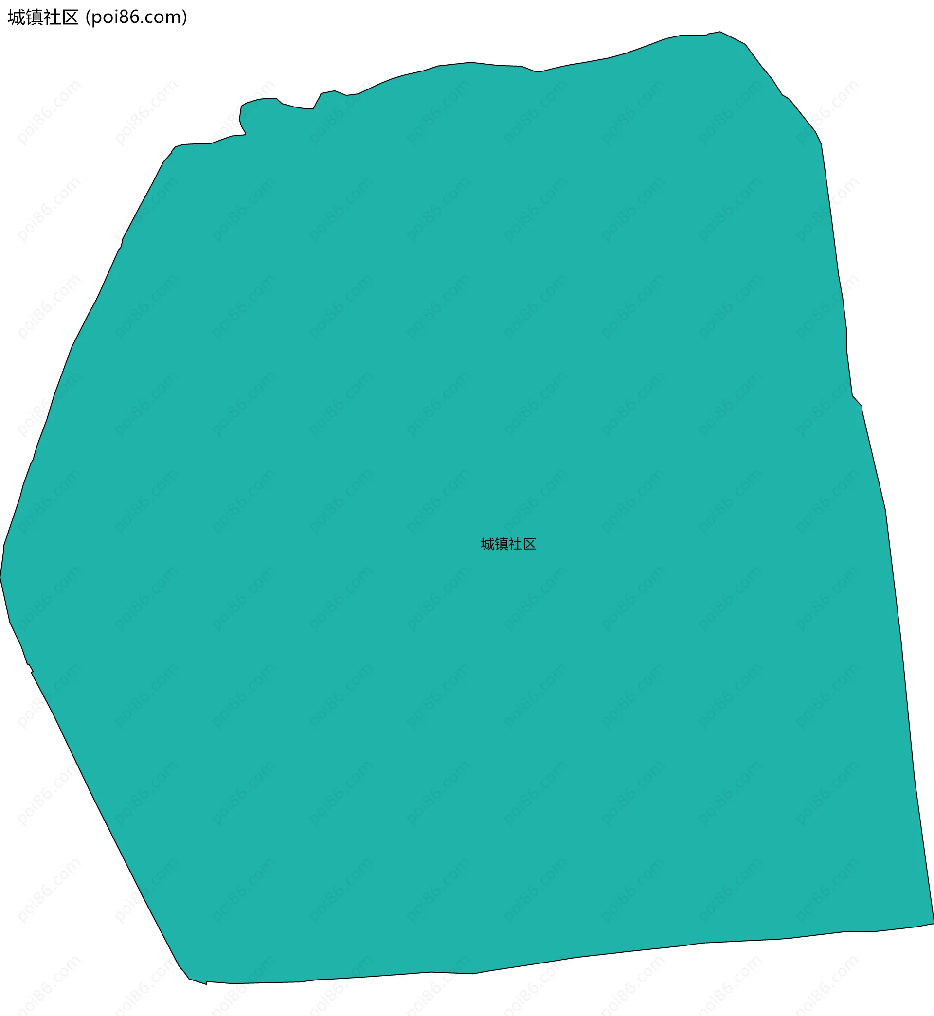 城镇社区边界地图