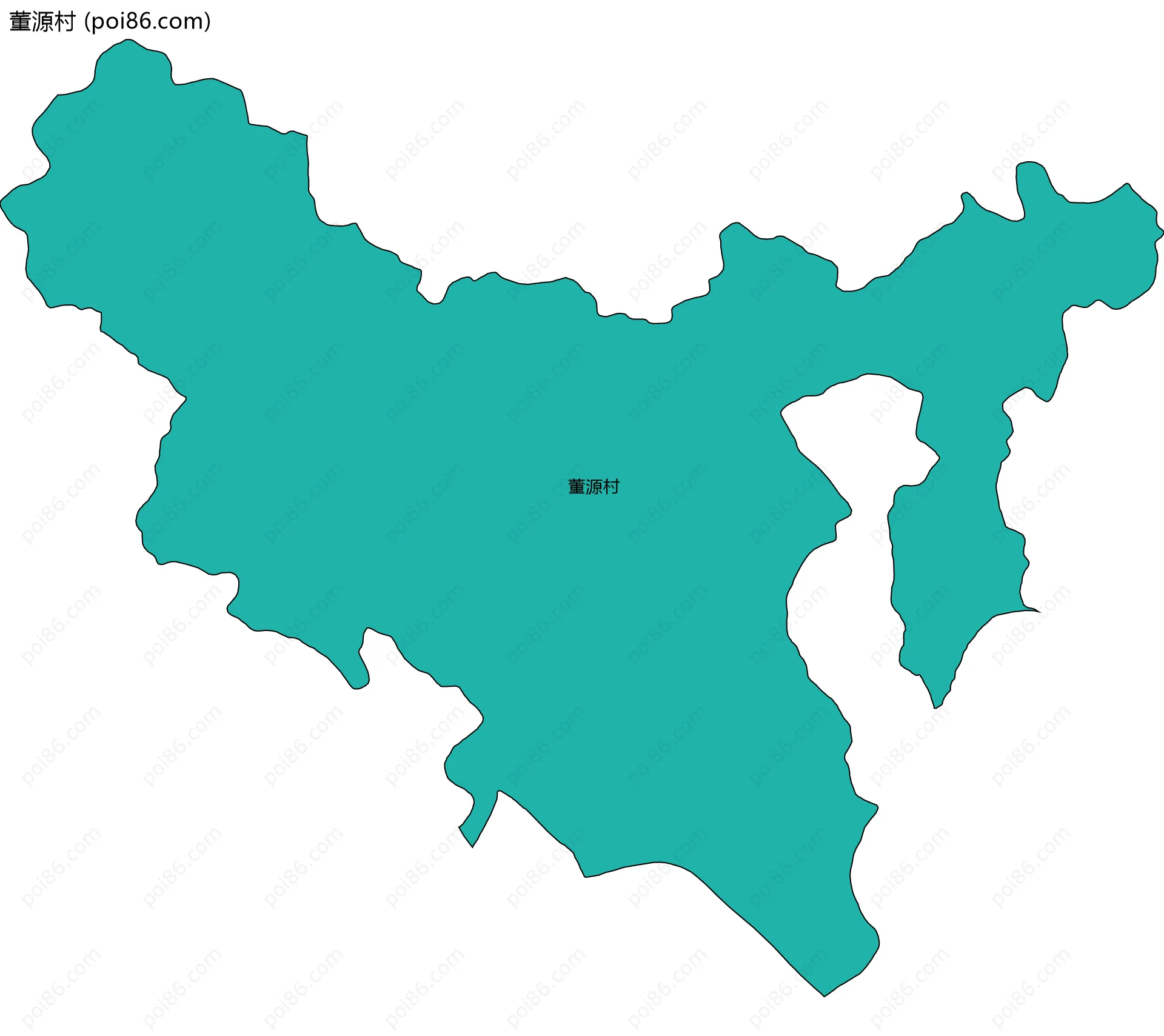 董源村边界地图