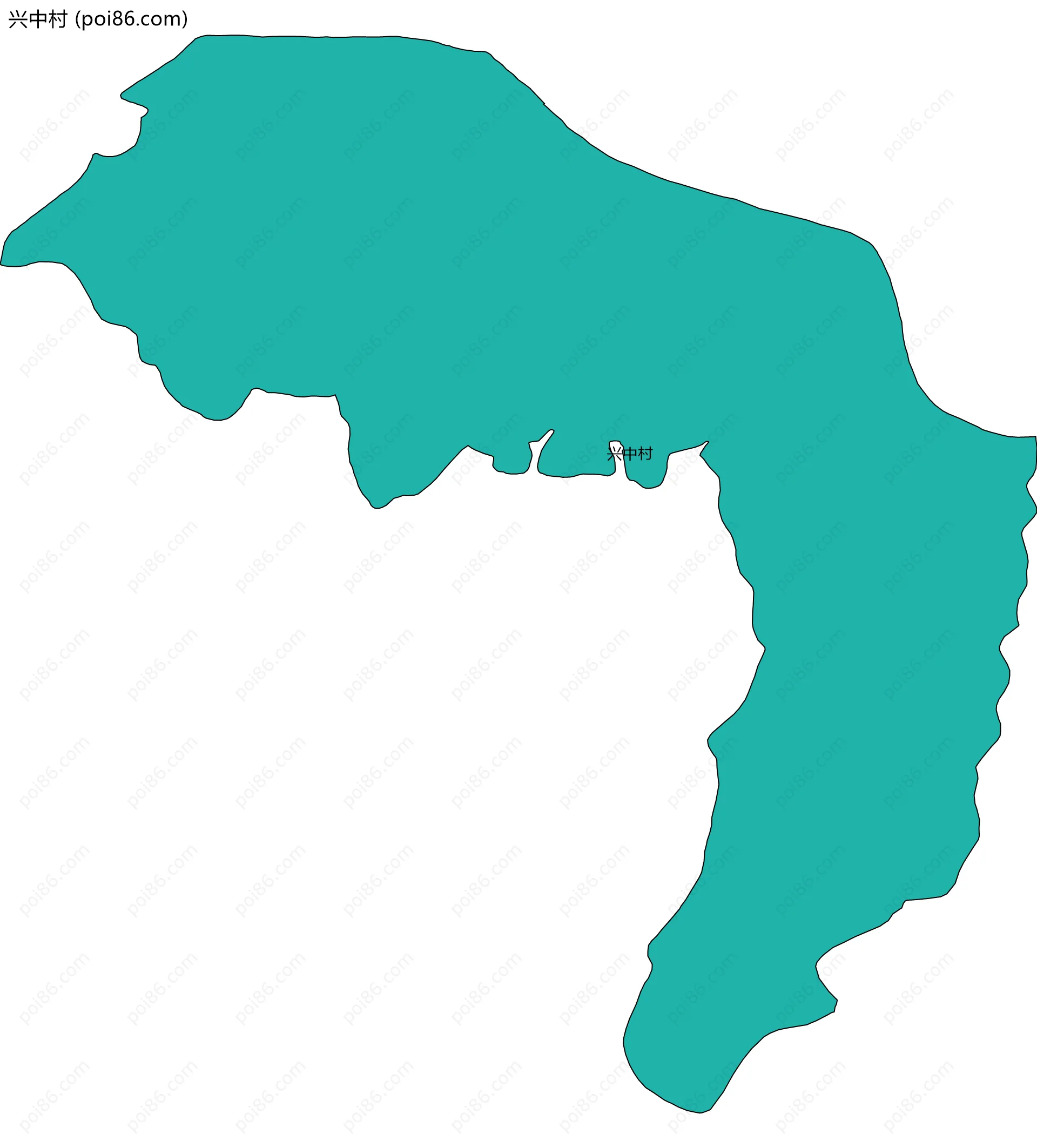兴中村边界地图