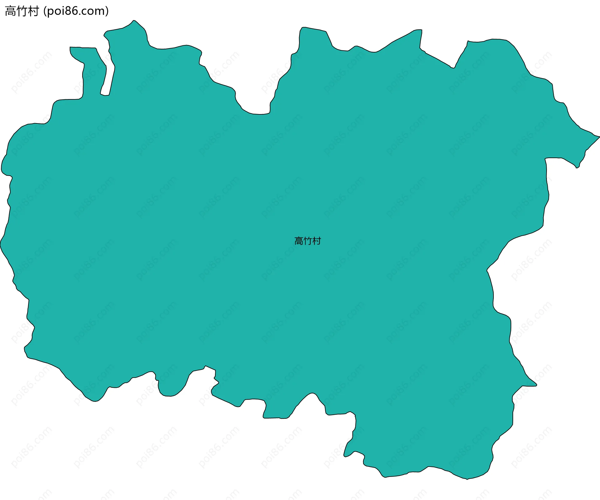 高竹村边界地图