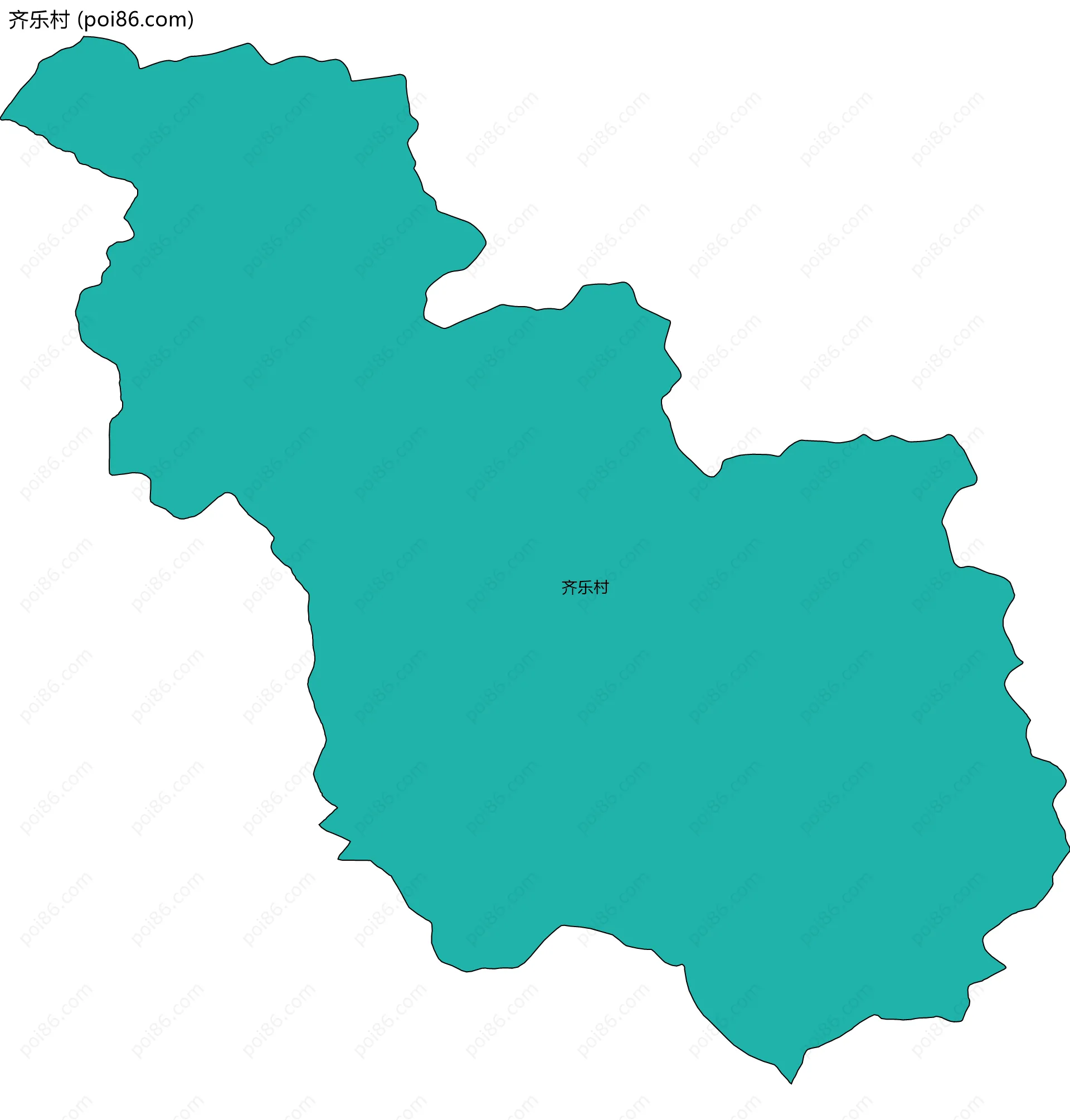 齐乐村边界地图