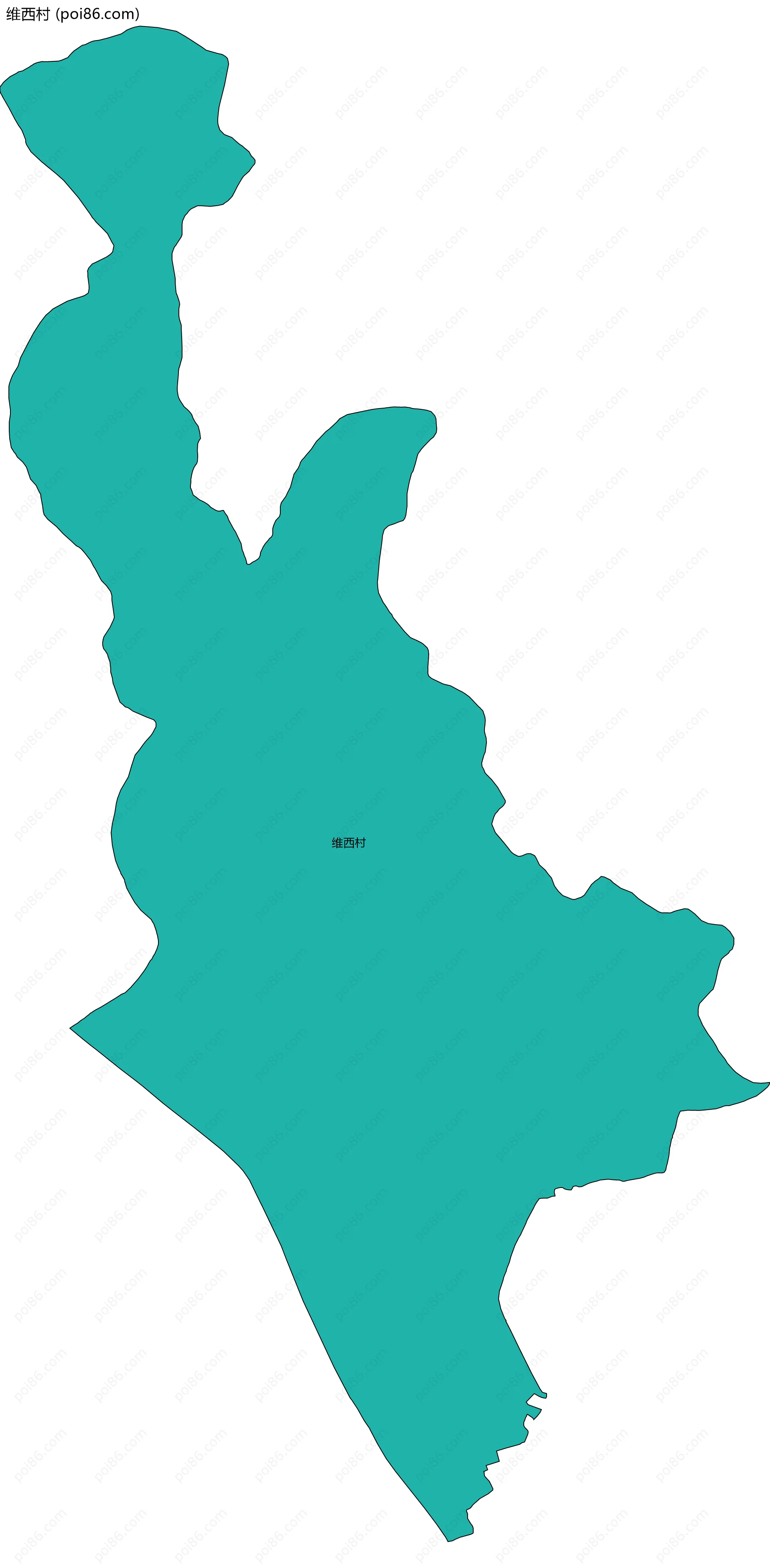 维西村边界地图