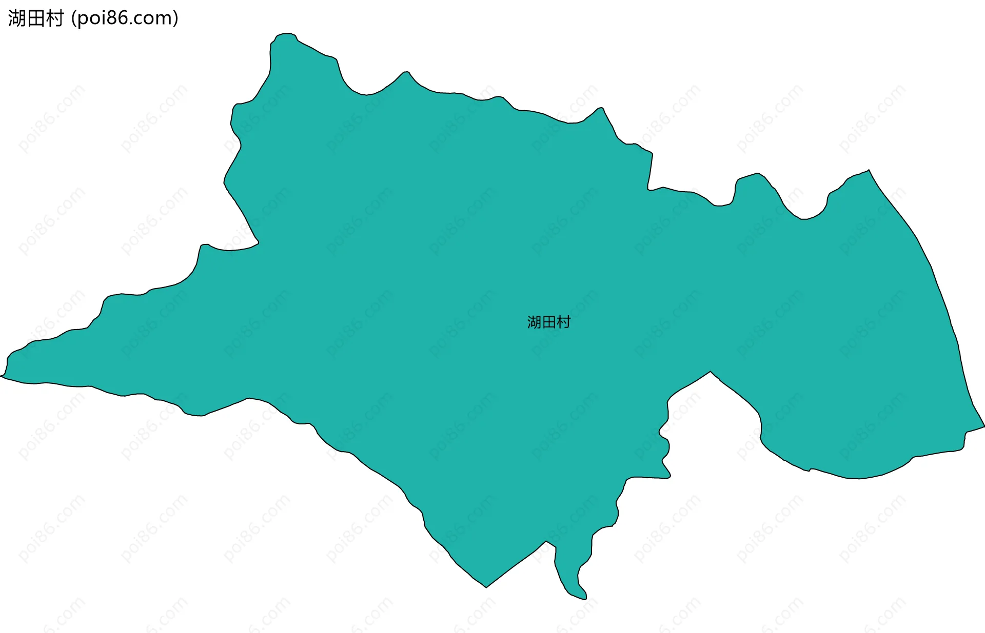 湖田村边界地图