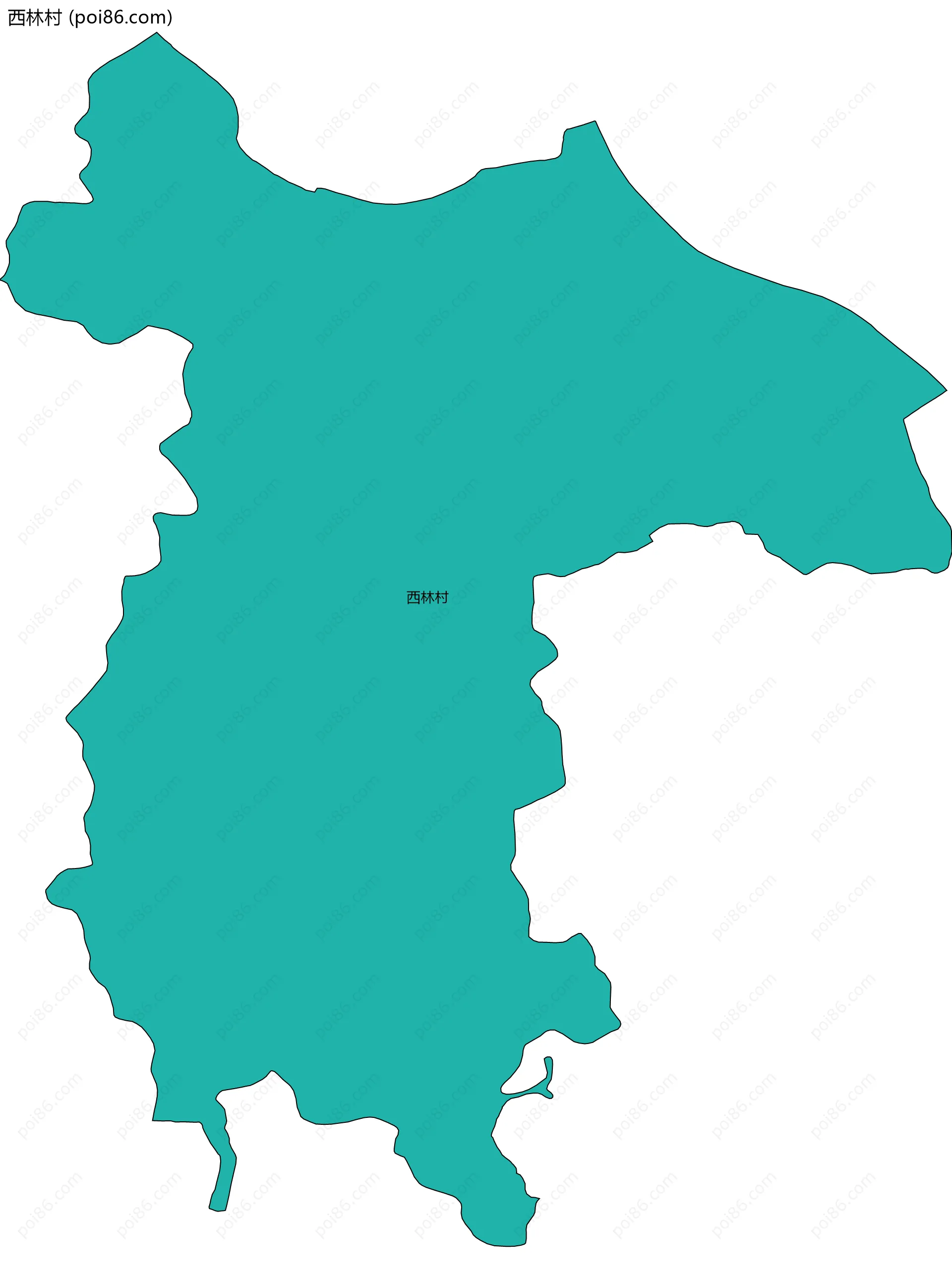 西林村边界地图