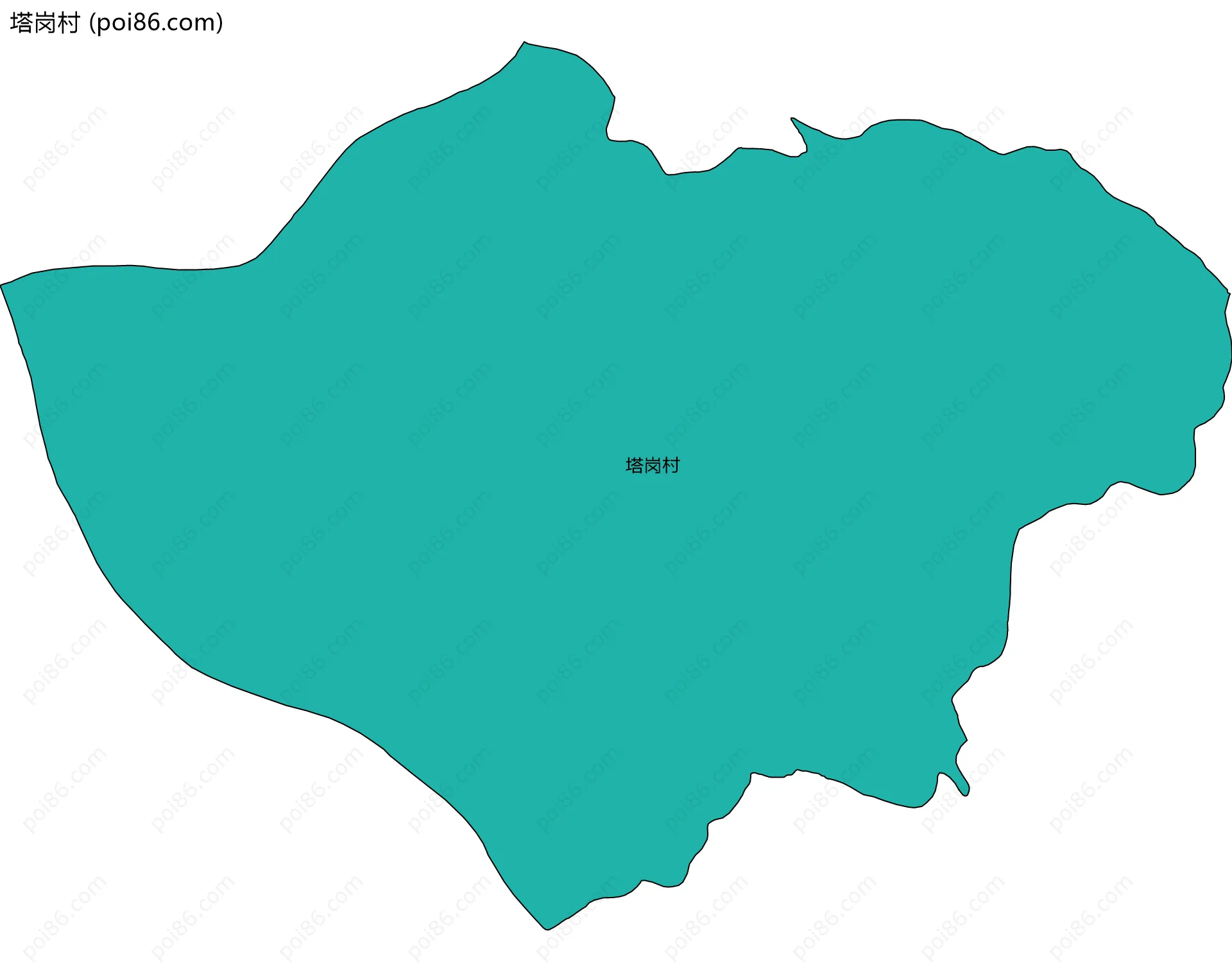 塔岗村边界地图
