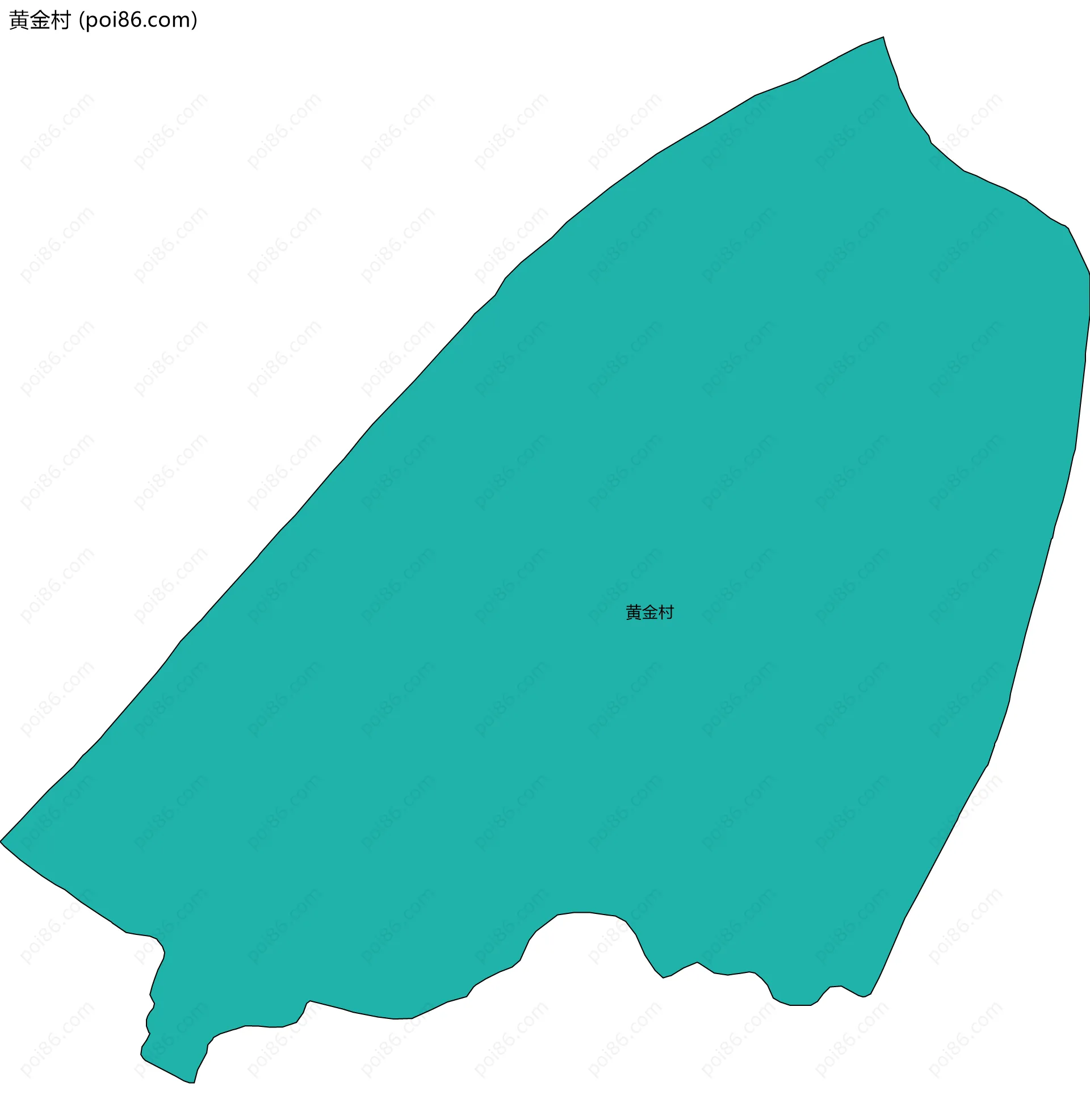 黄金村边界地图