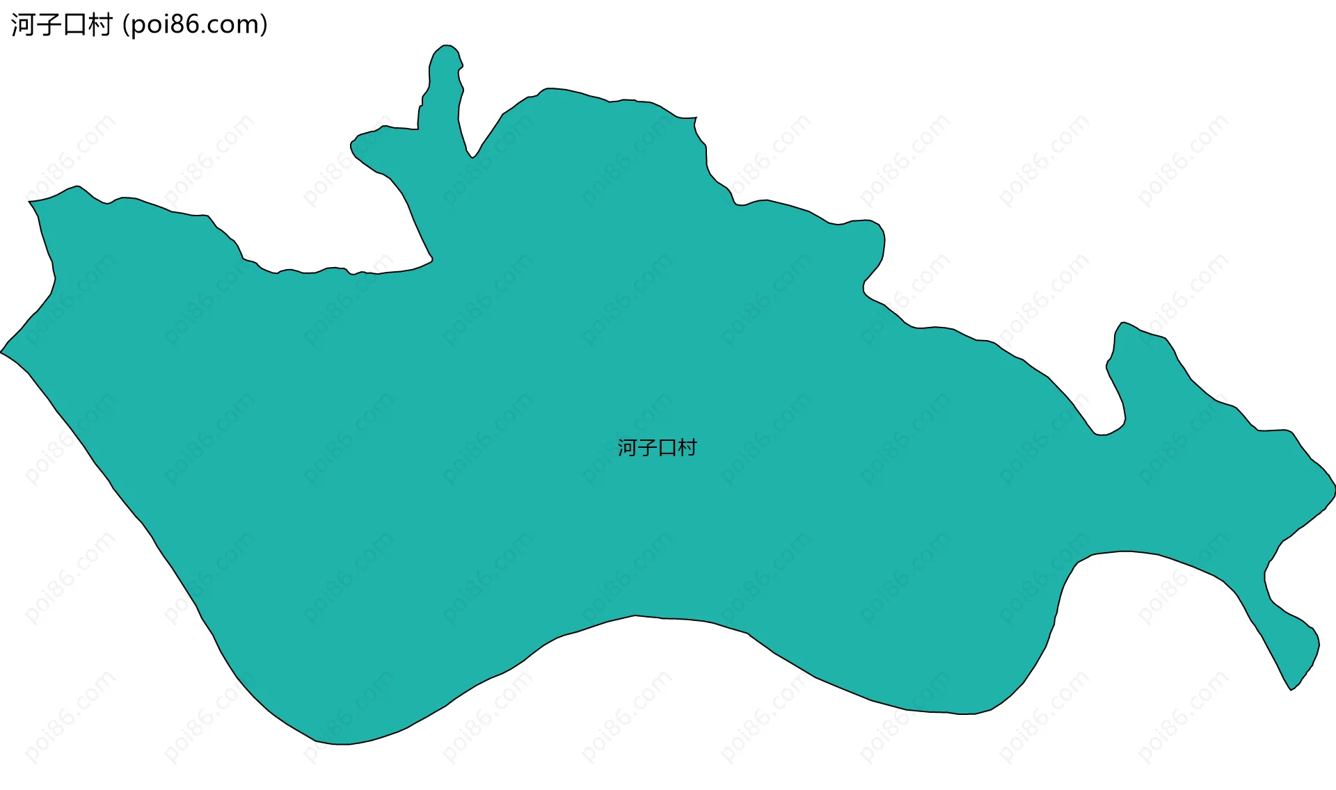 河子口村边界地图