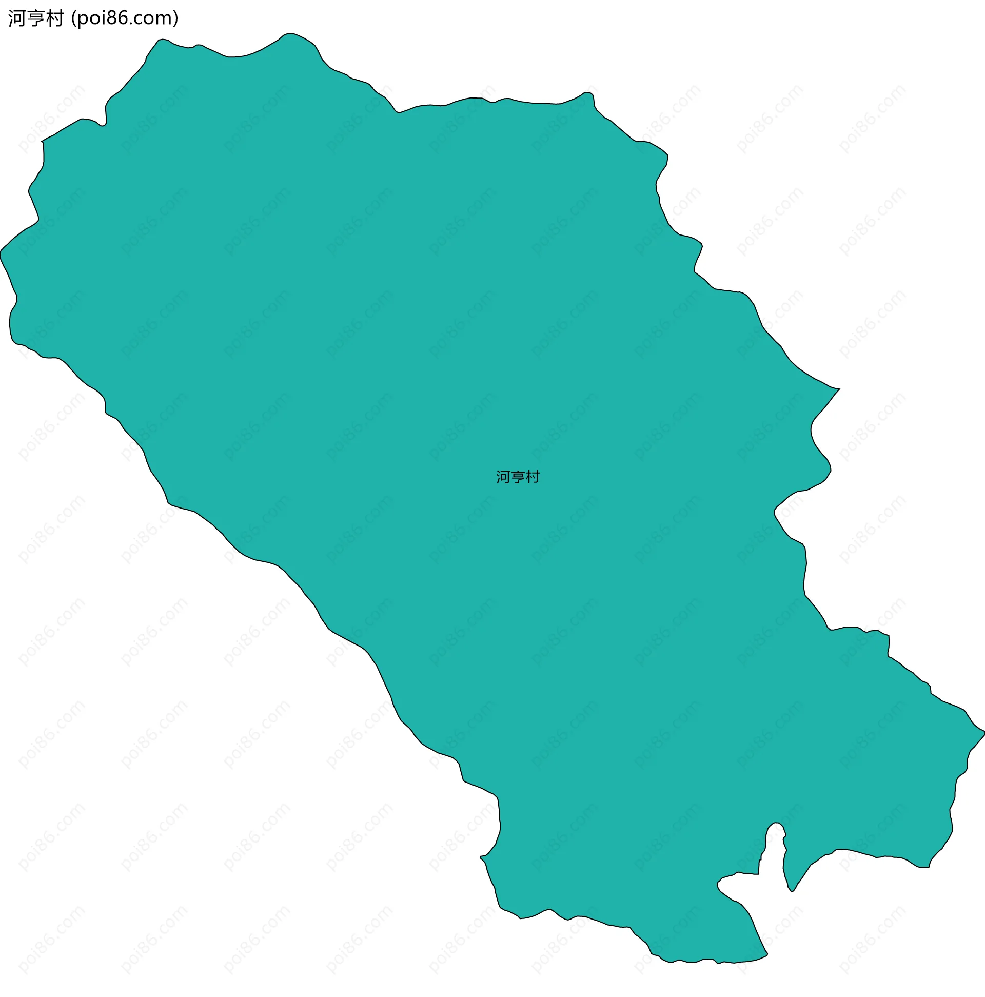 河亨村边界地图