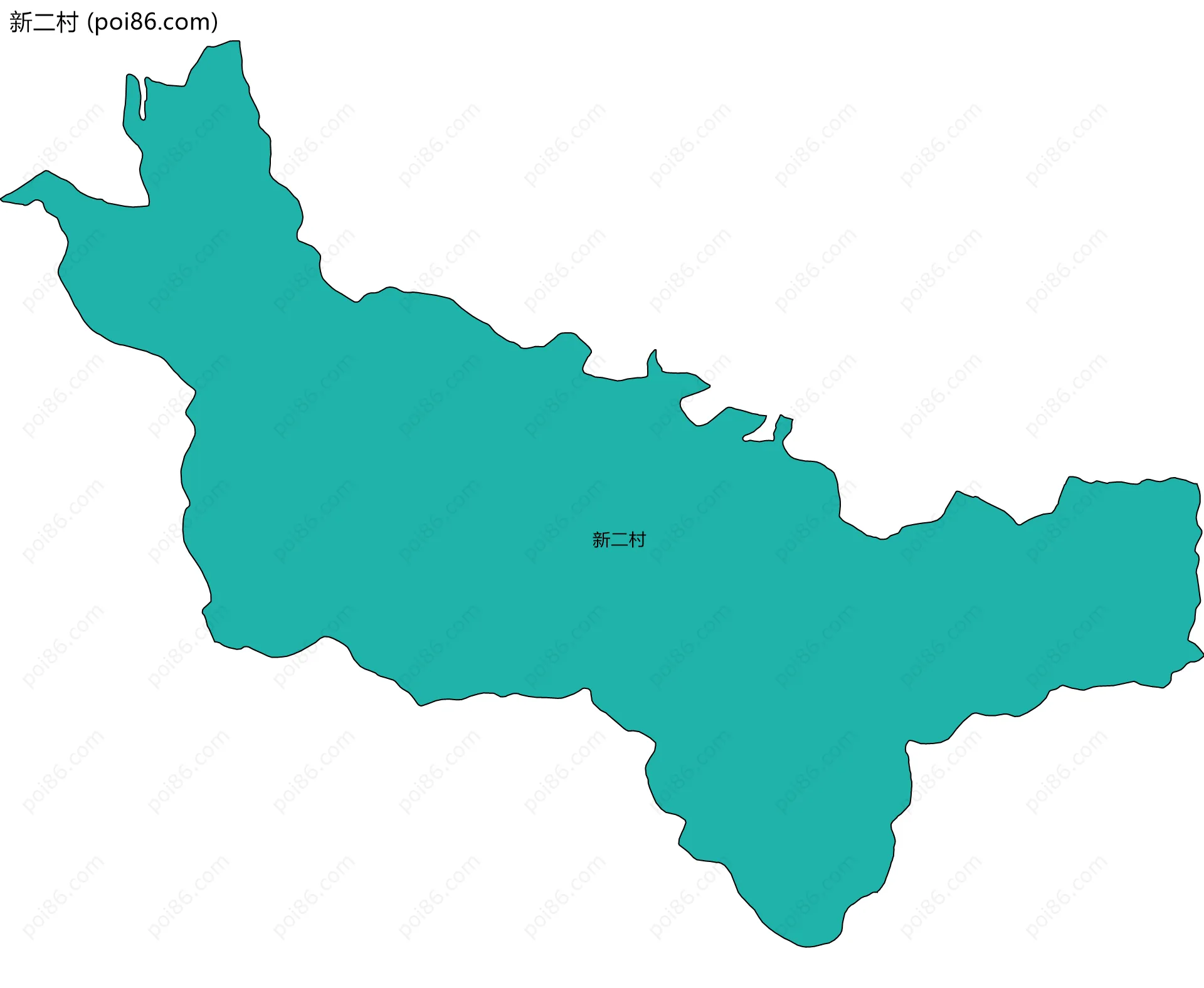 新二村边界地图
