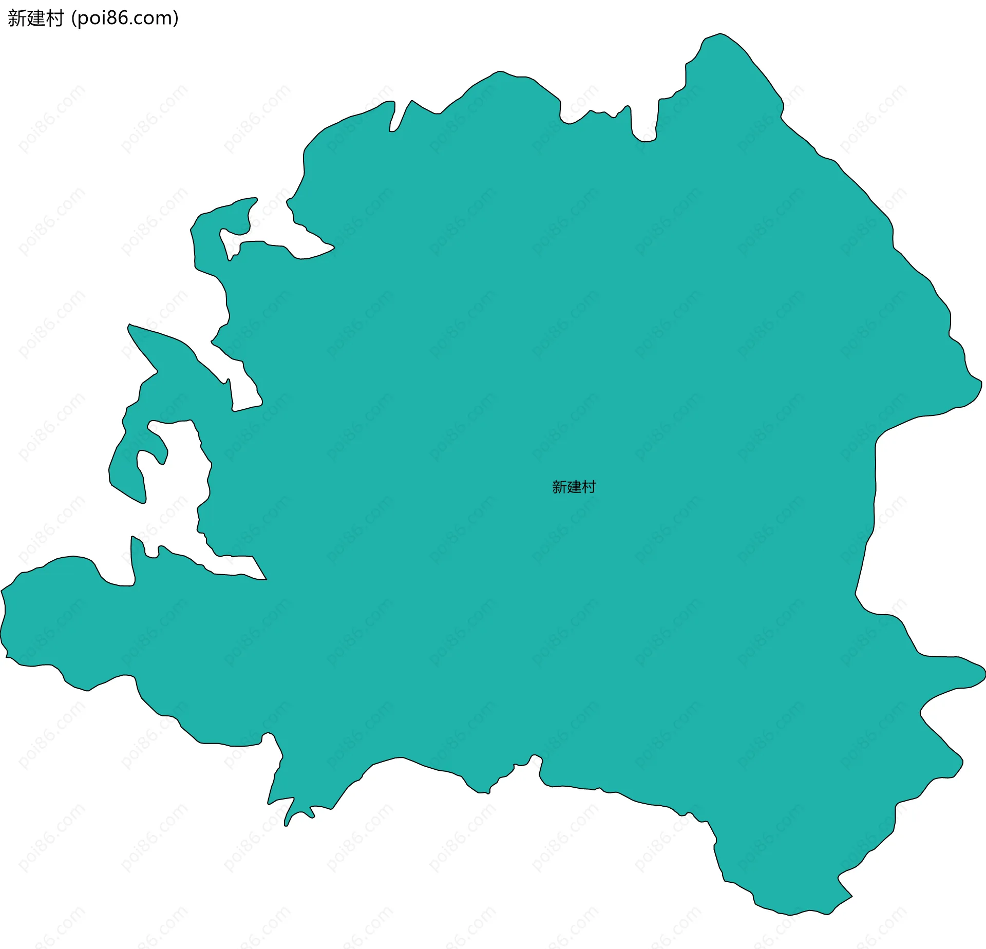 新建村边界地图