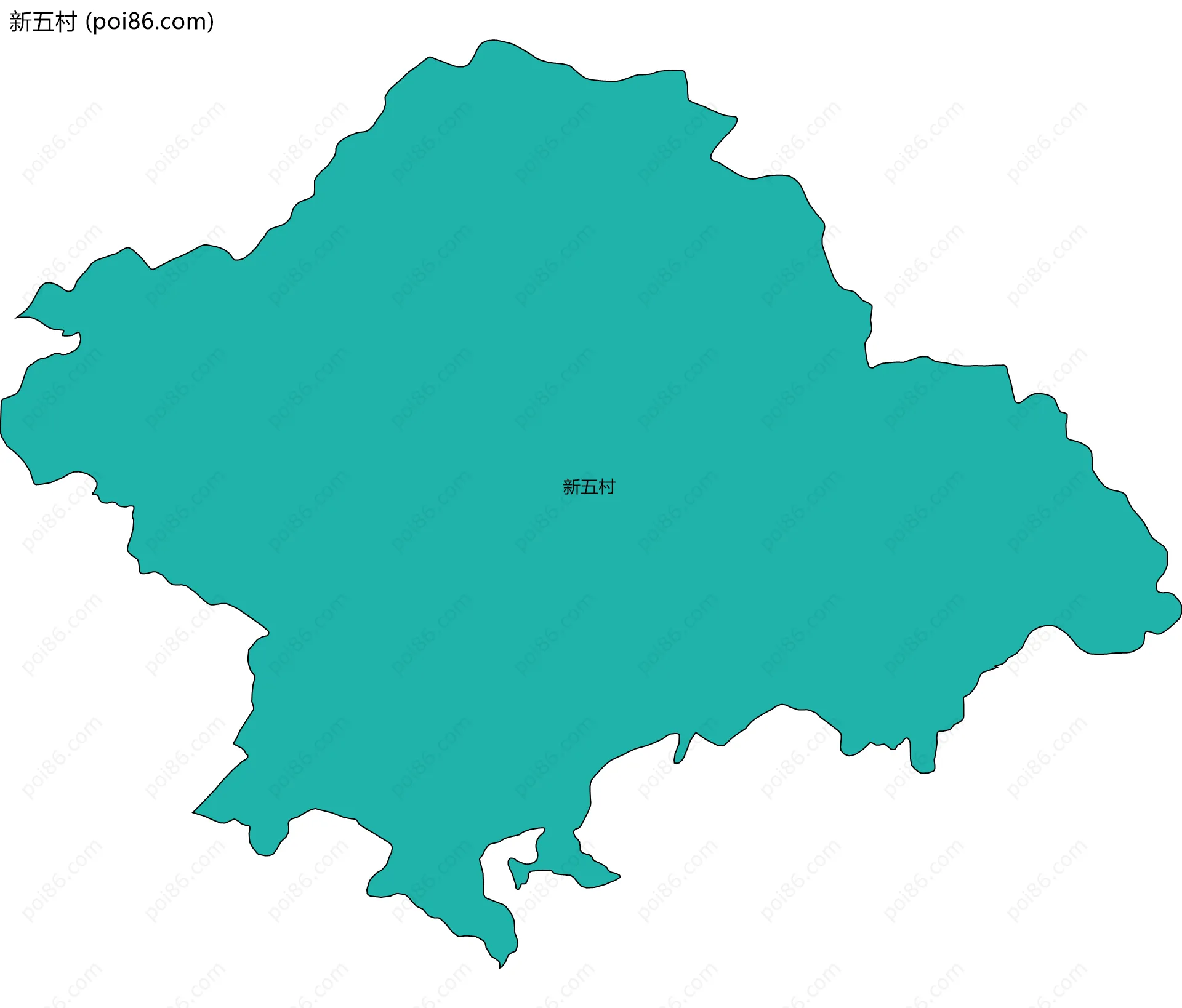 新五村边界地图