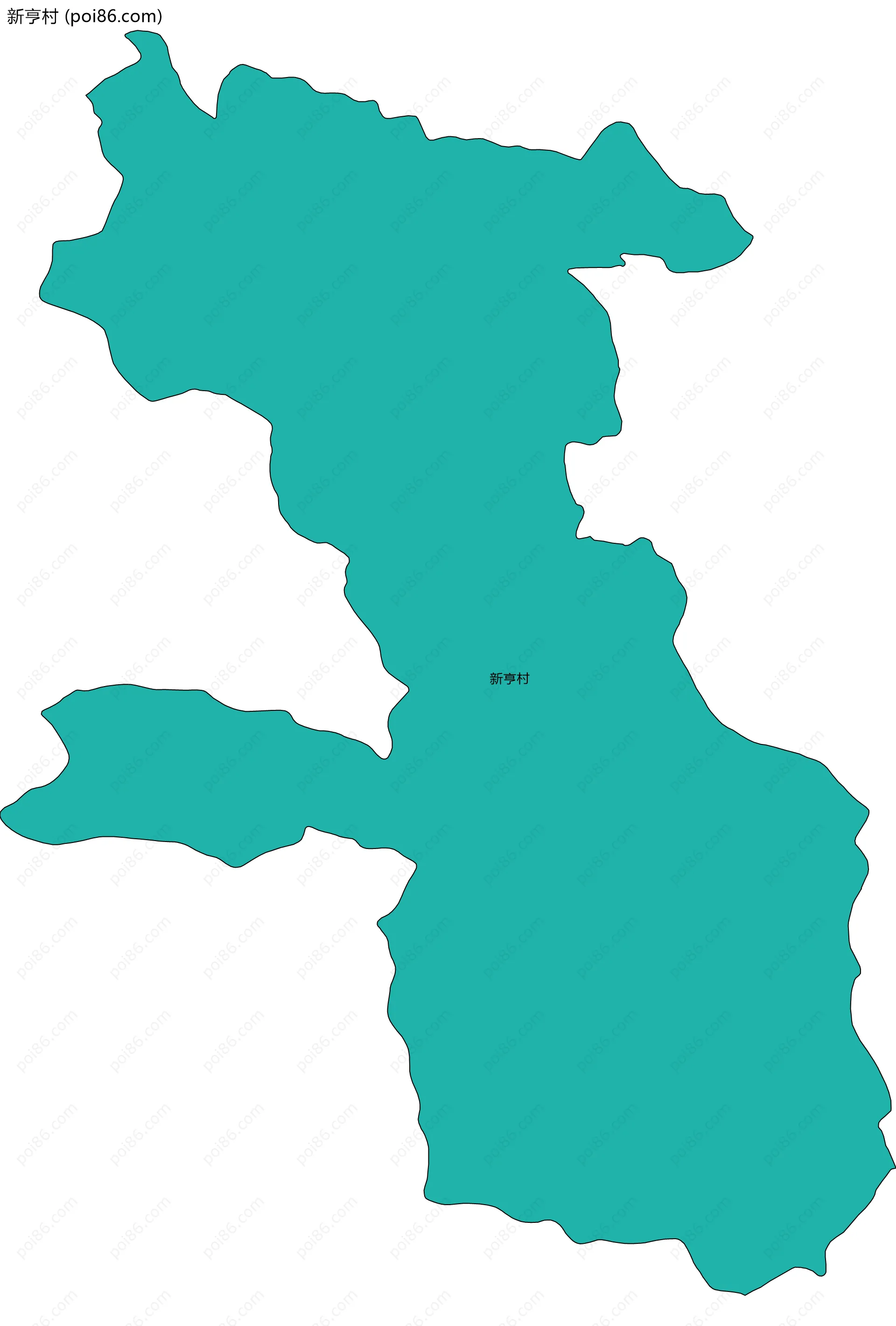 新亨村边界地图