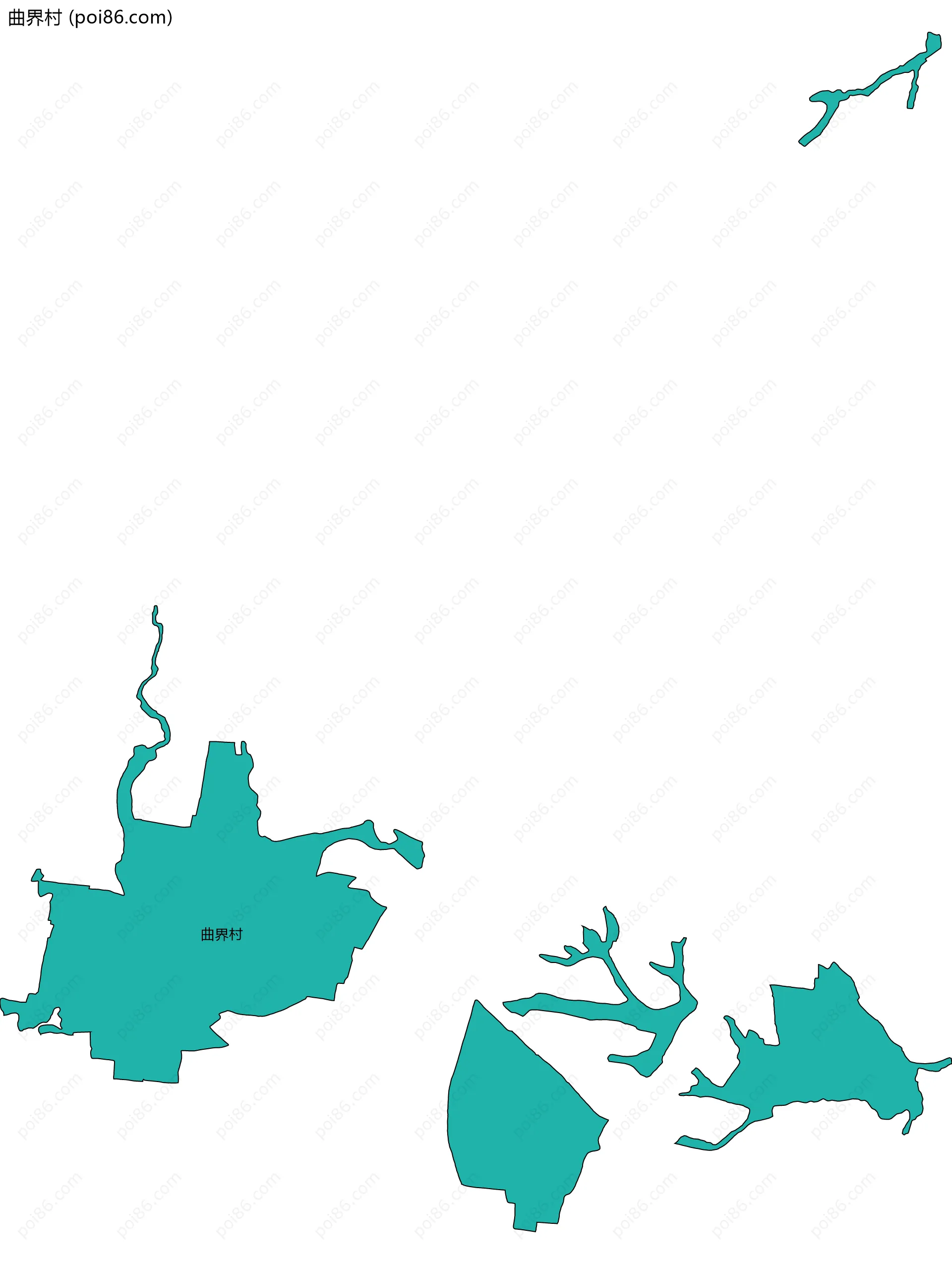 曲界村边界地图
