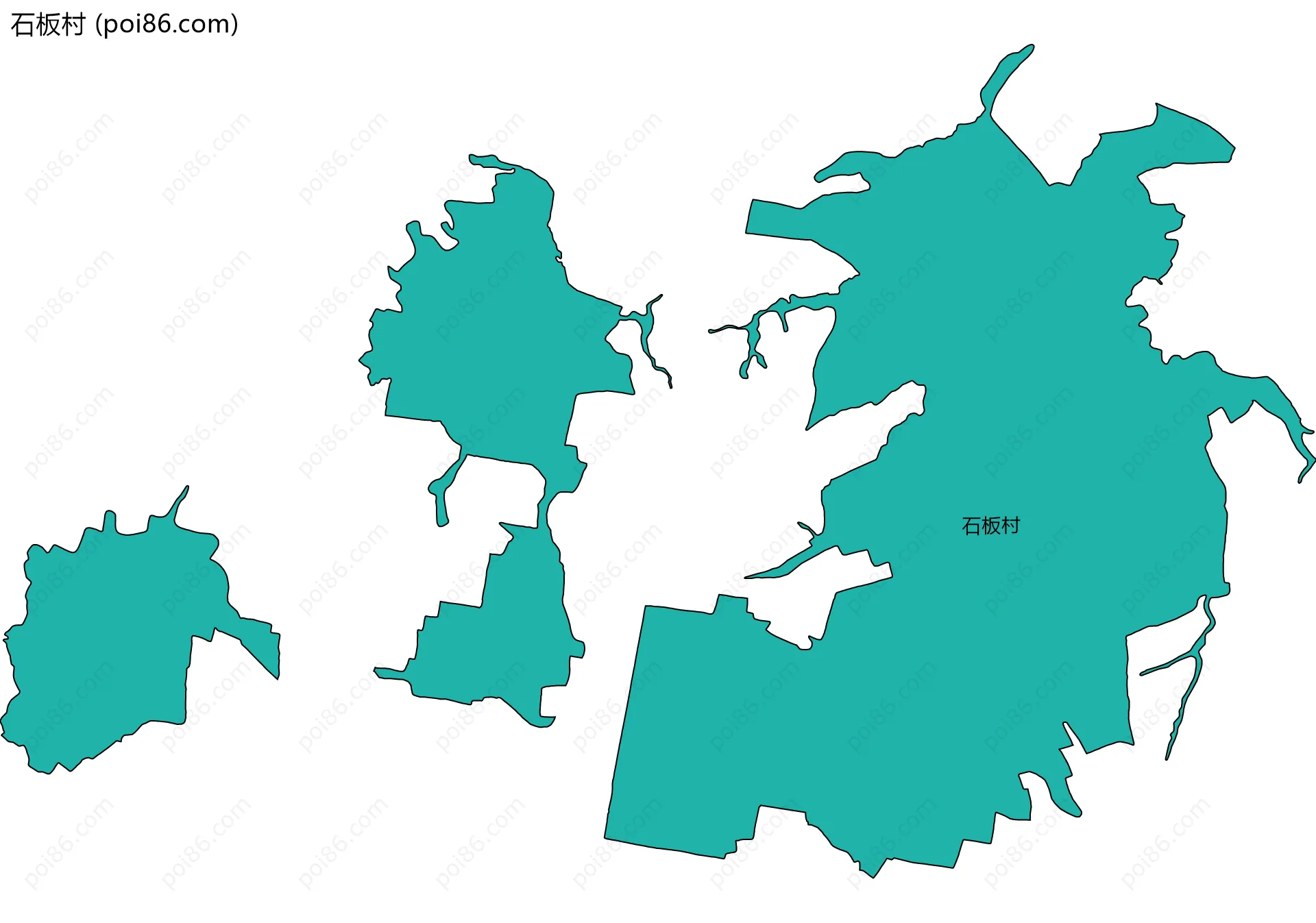 石板村边界地图