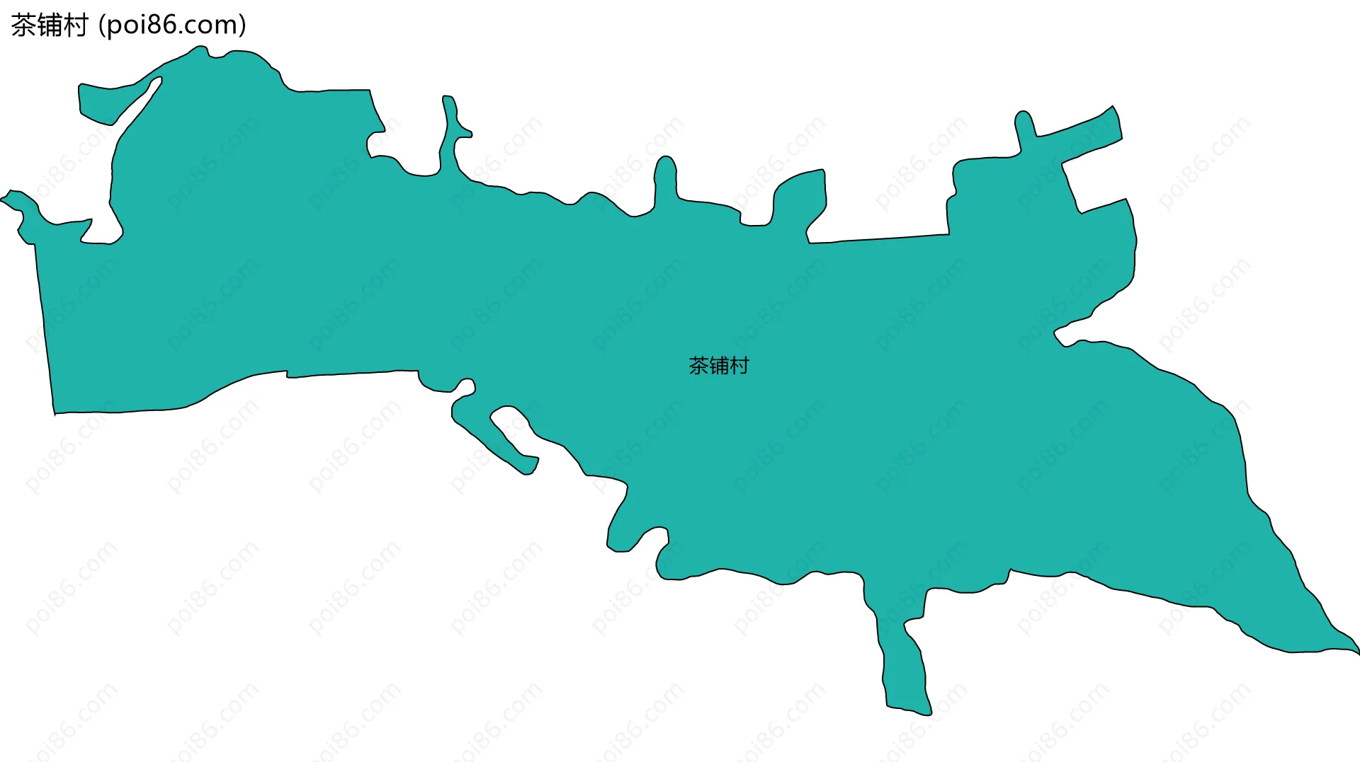 茶铺村边界地图