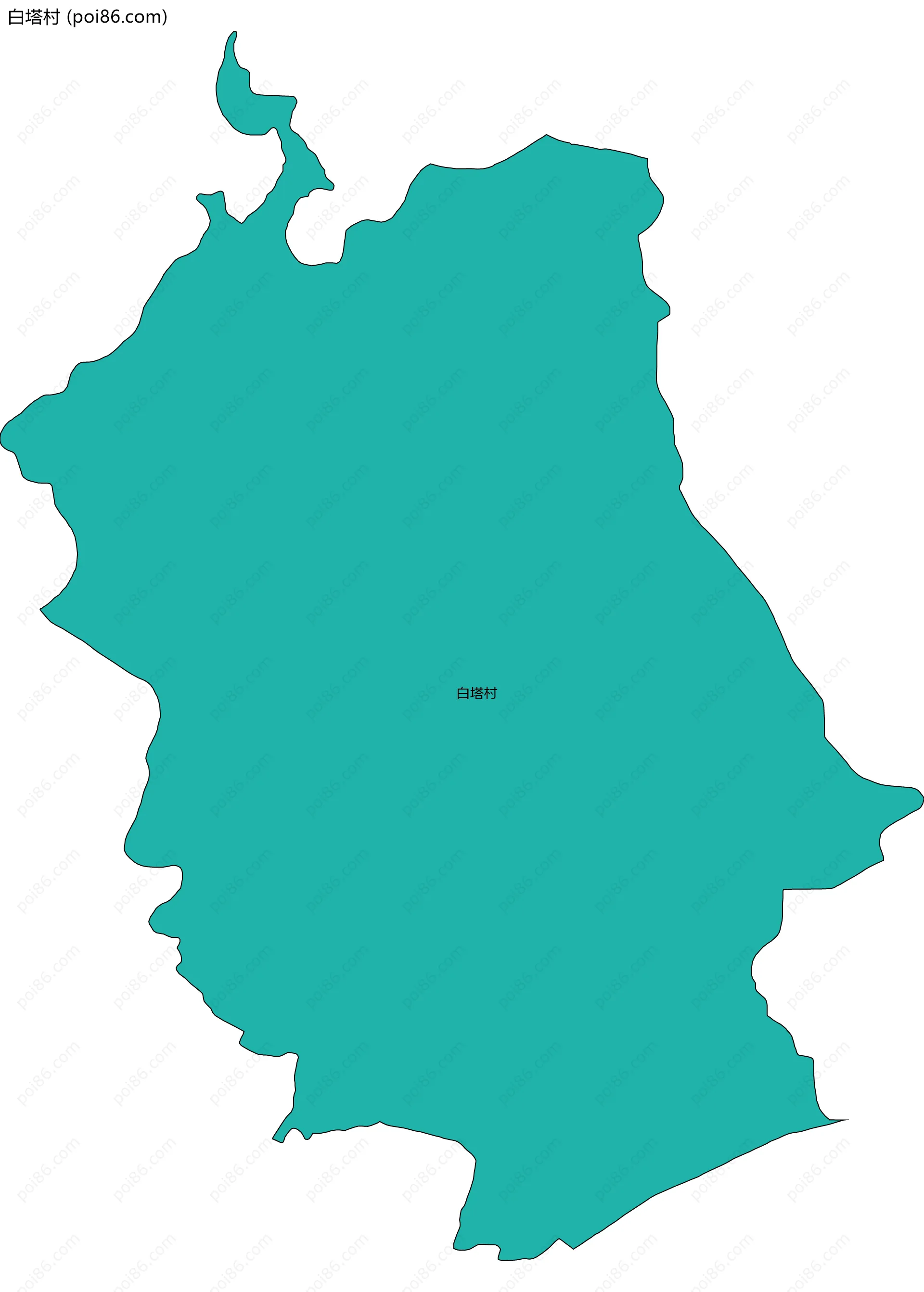 白塔村边界地图