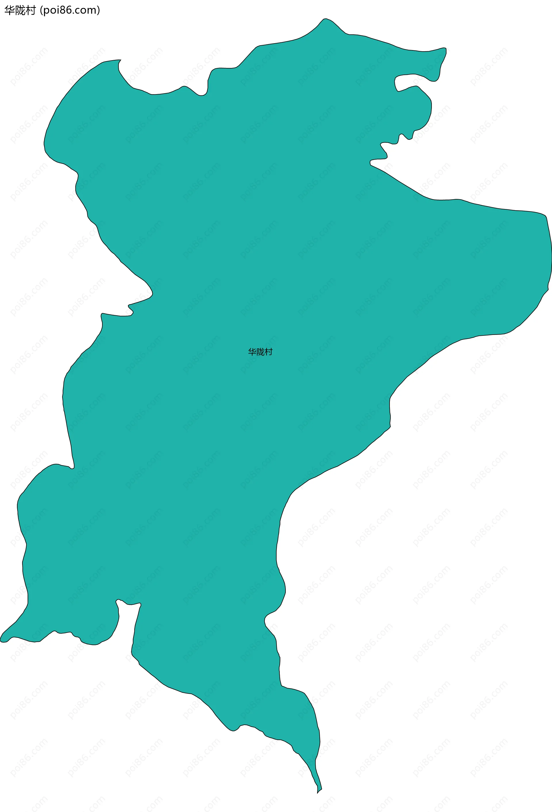 华陇村边界地图