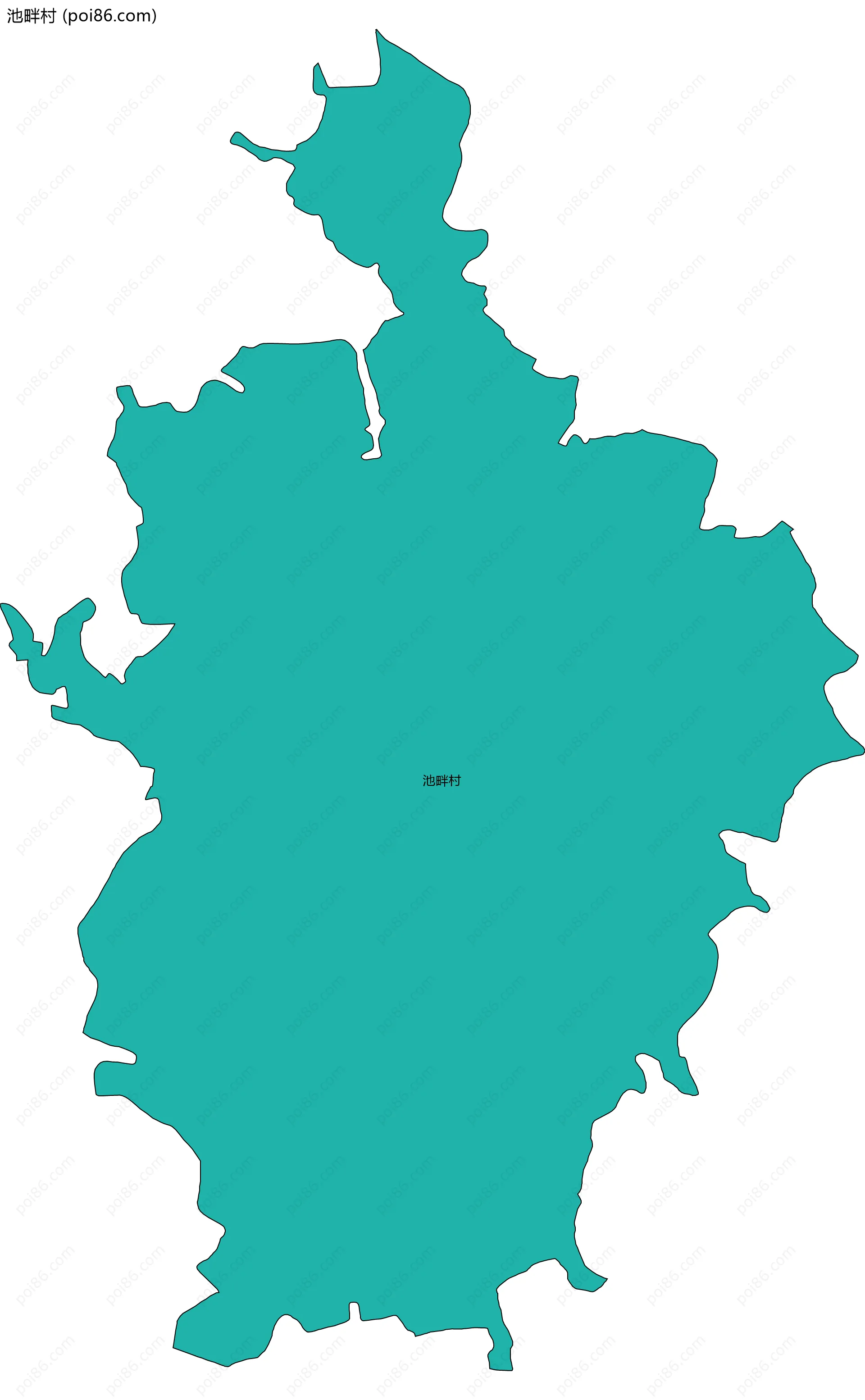 池畔村边界地图