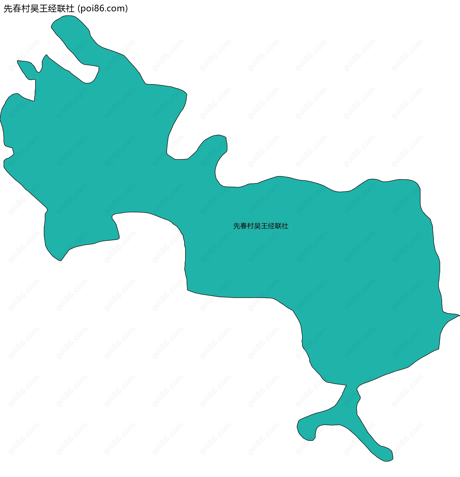 先春村吴王经联社边界地图