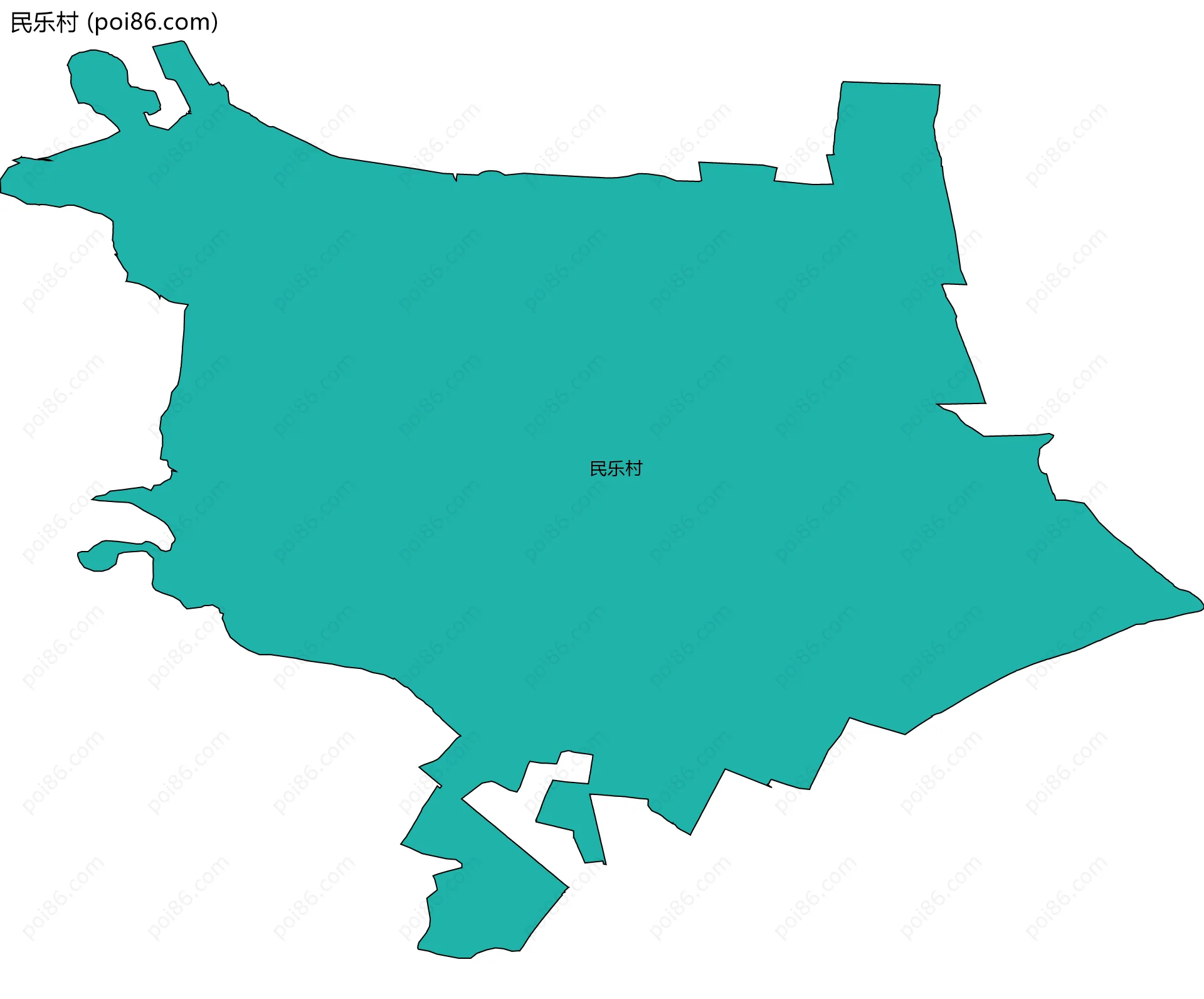 民乐村边界地图