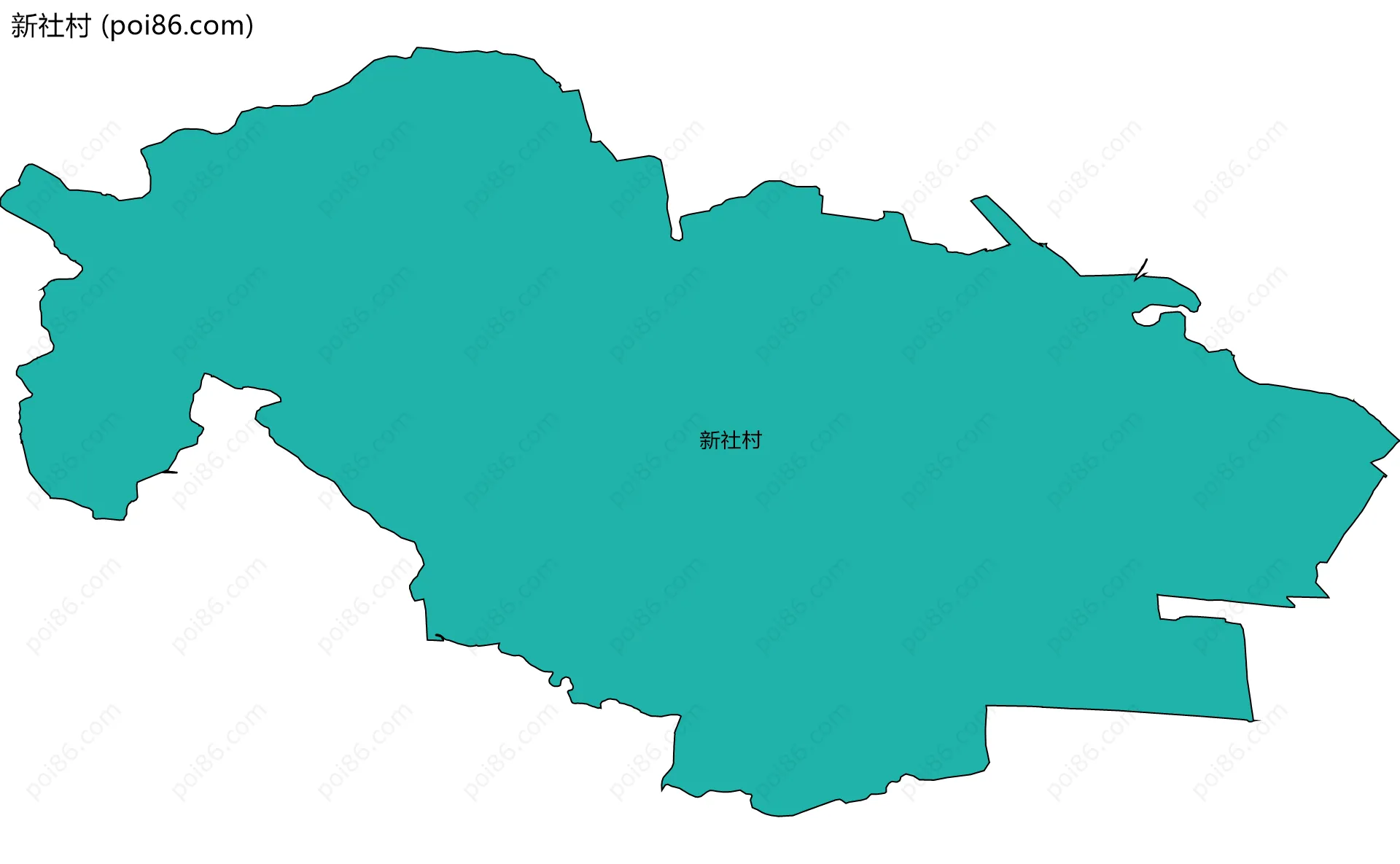 新社村边界地图