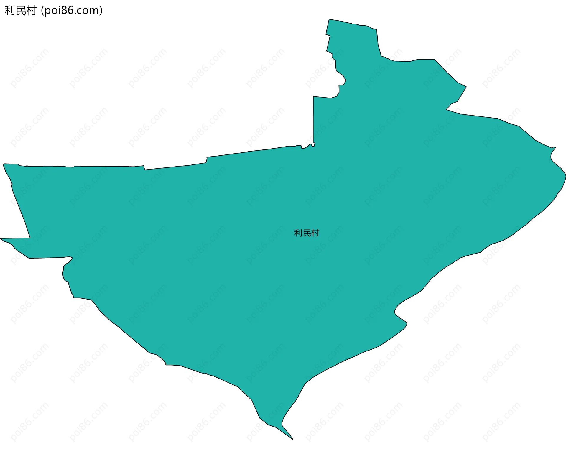 利民村边界地图