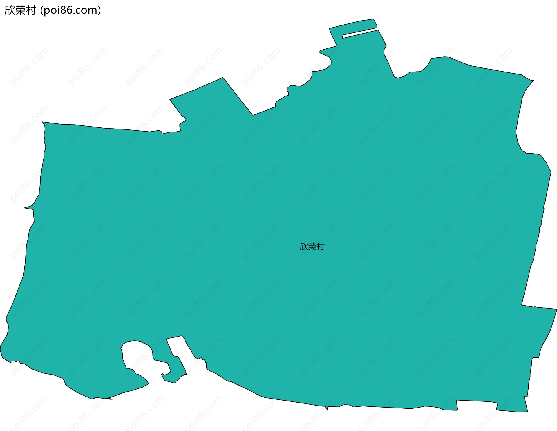 欣荣村边界地图