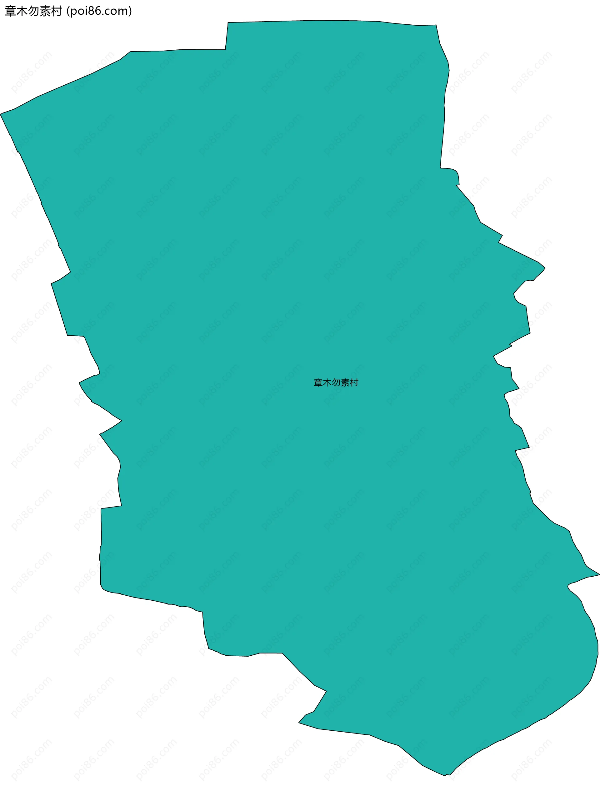 章木勿素村边界地图