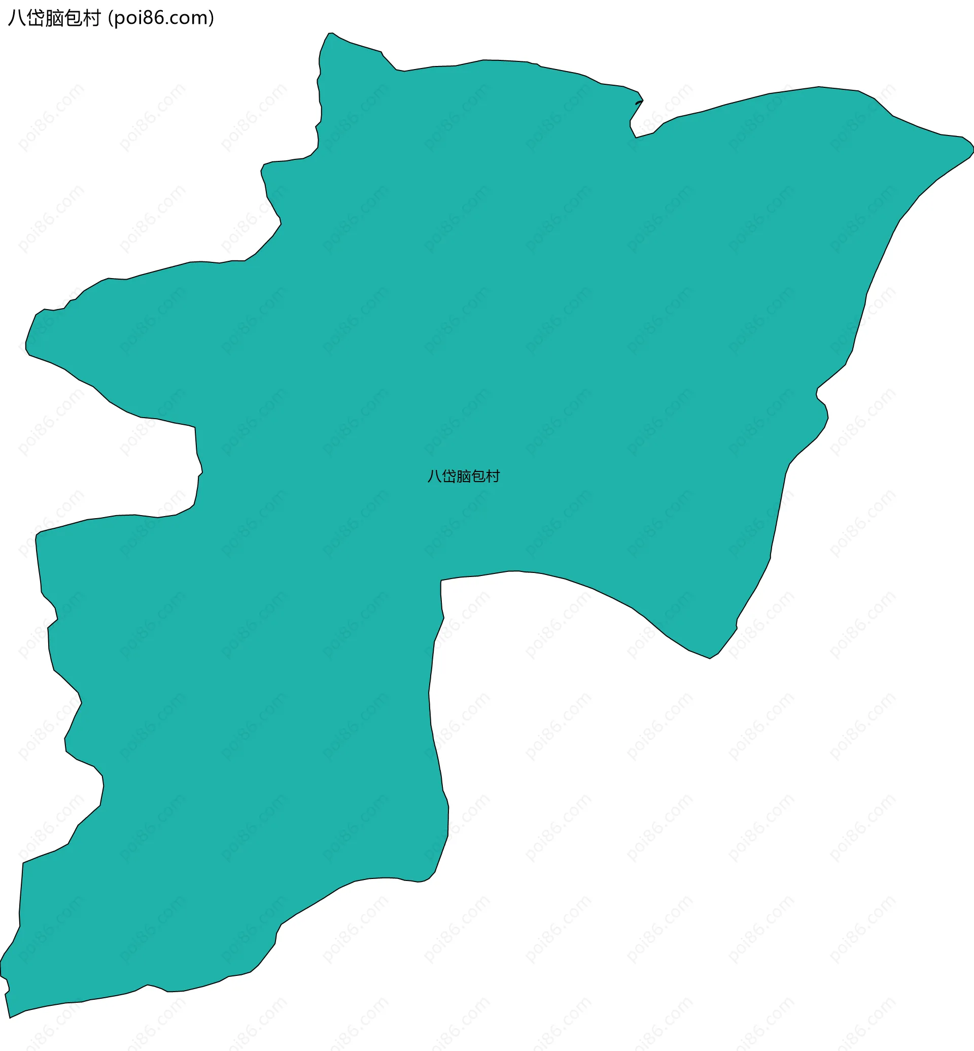 八岱脑包村边界地图